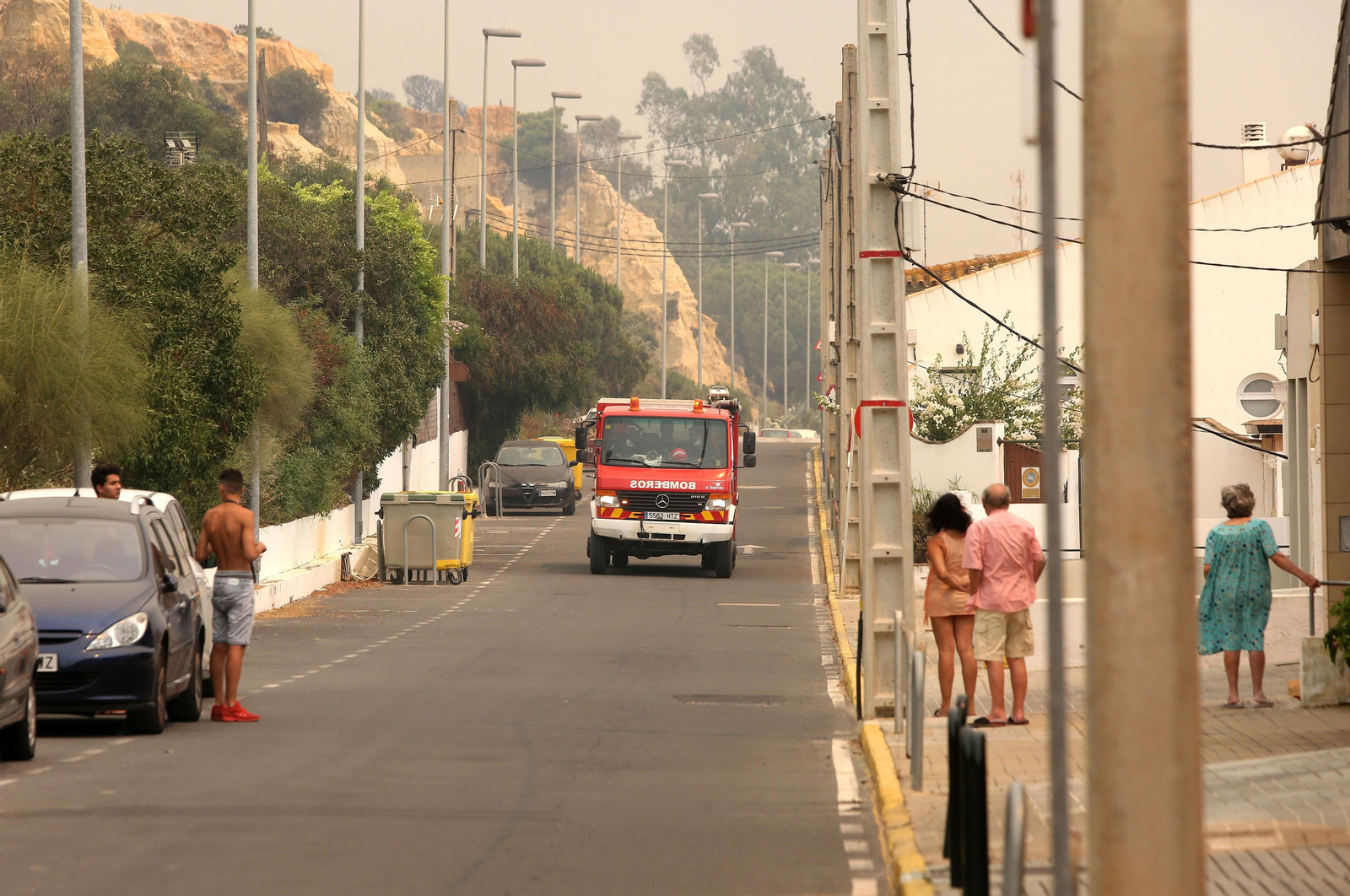 Las consecuencias del incendio en Mazagón