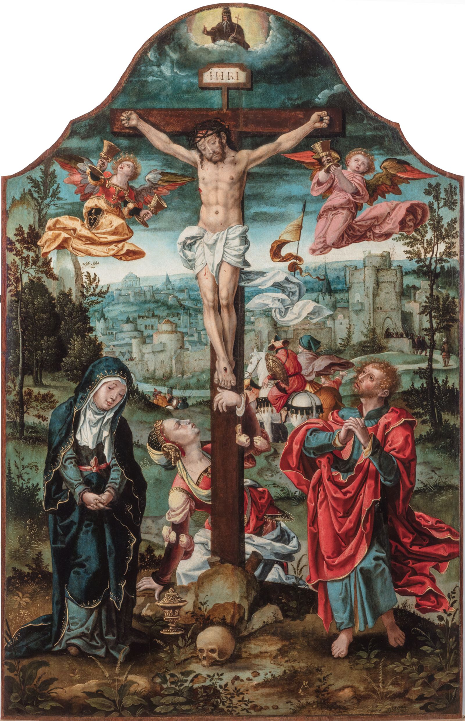 Detalle del 'Calvario' de Coecke tras su intervención.