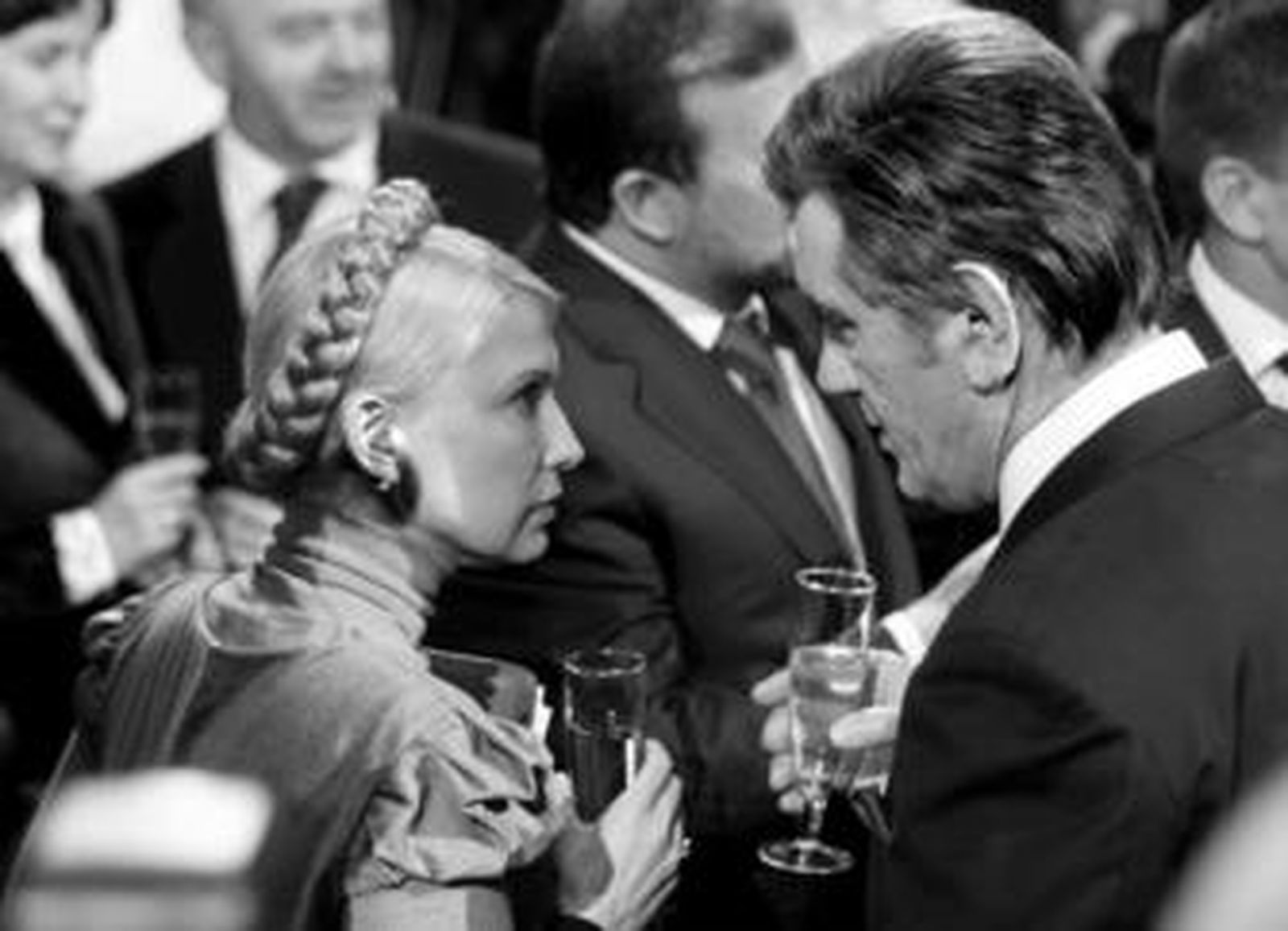 El presidente de Ucrania, Viktor Yushchenko, y su primera ministra, Julia Timoshenko, en octubre de 2006.