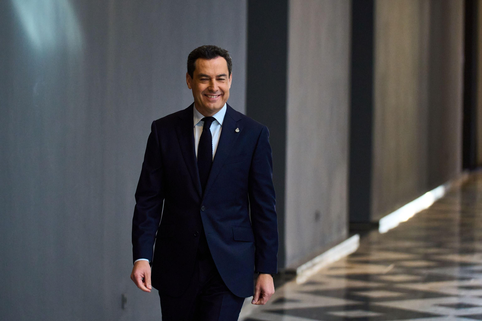 El presidente de la Junta, Juanma Moreno, en un acto reciente en San Telmo.