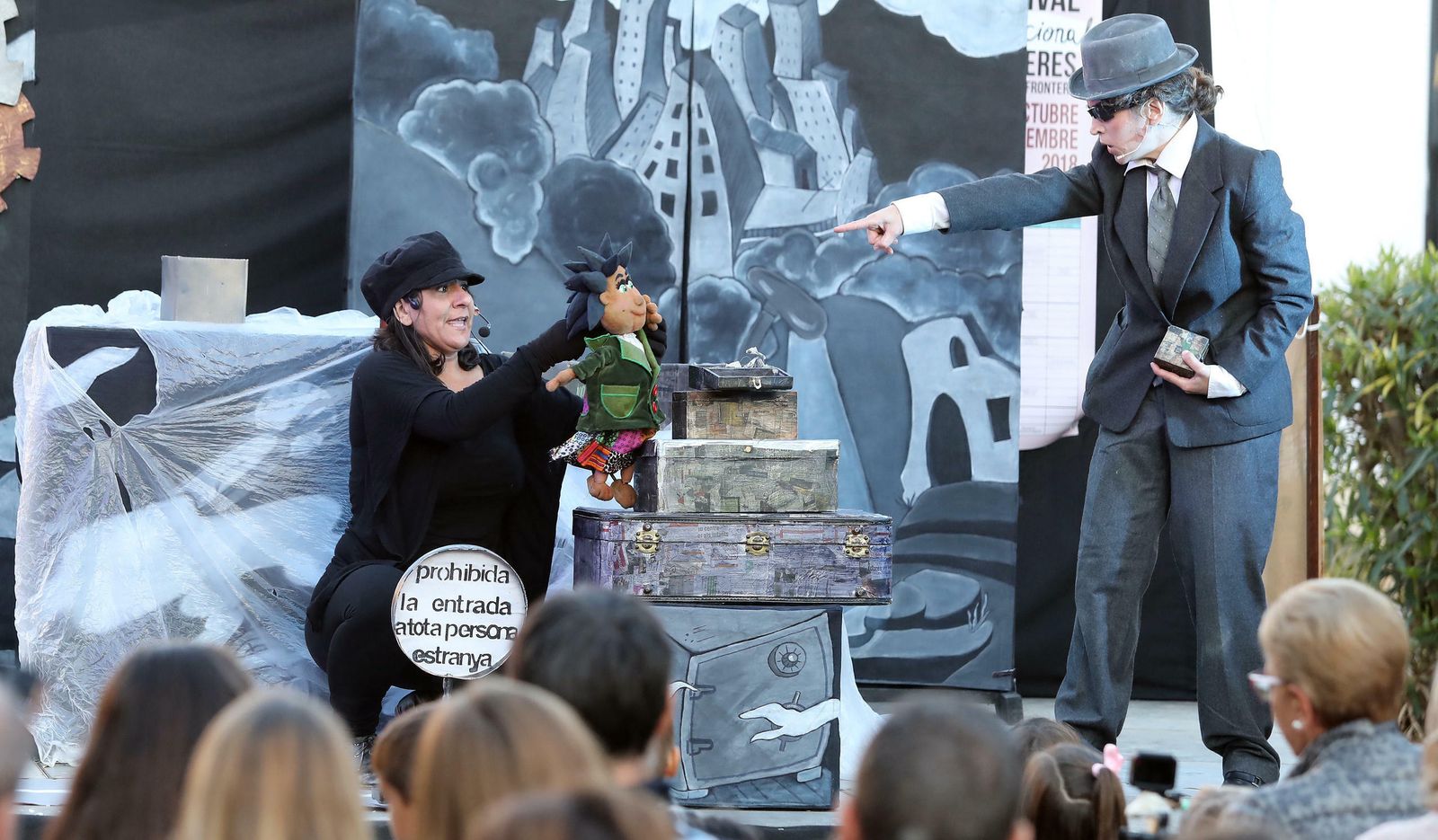 Una obra durante la XXII Muestra de Títeres, el año pasado.