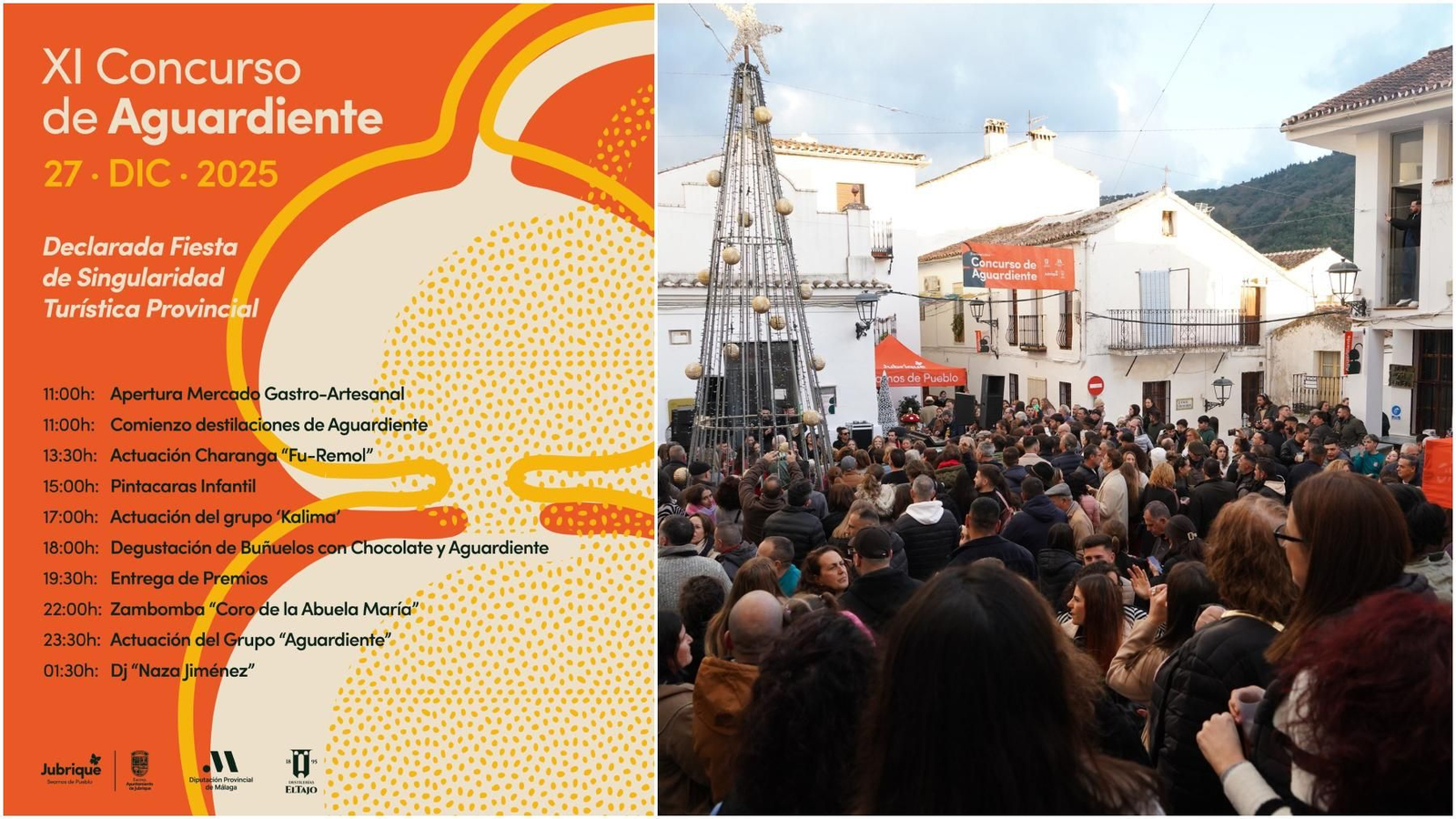 El cartel del concurso y la fiesta en una pasada edición.