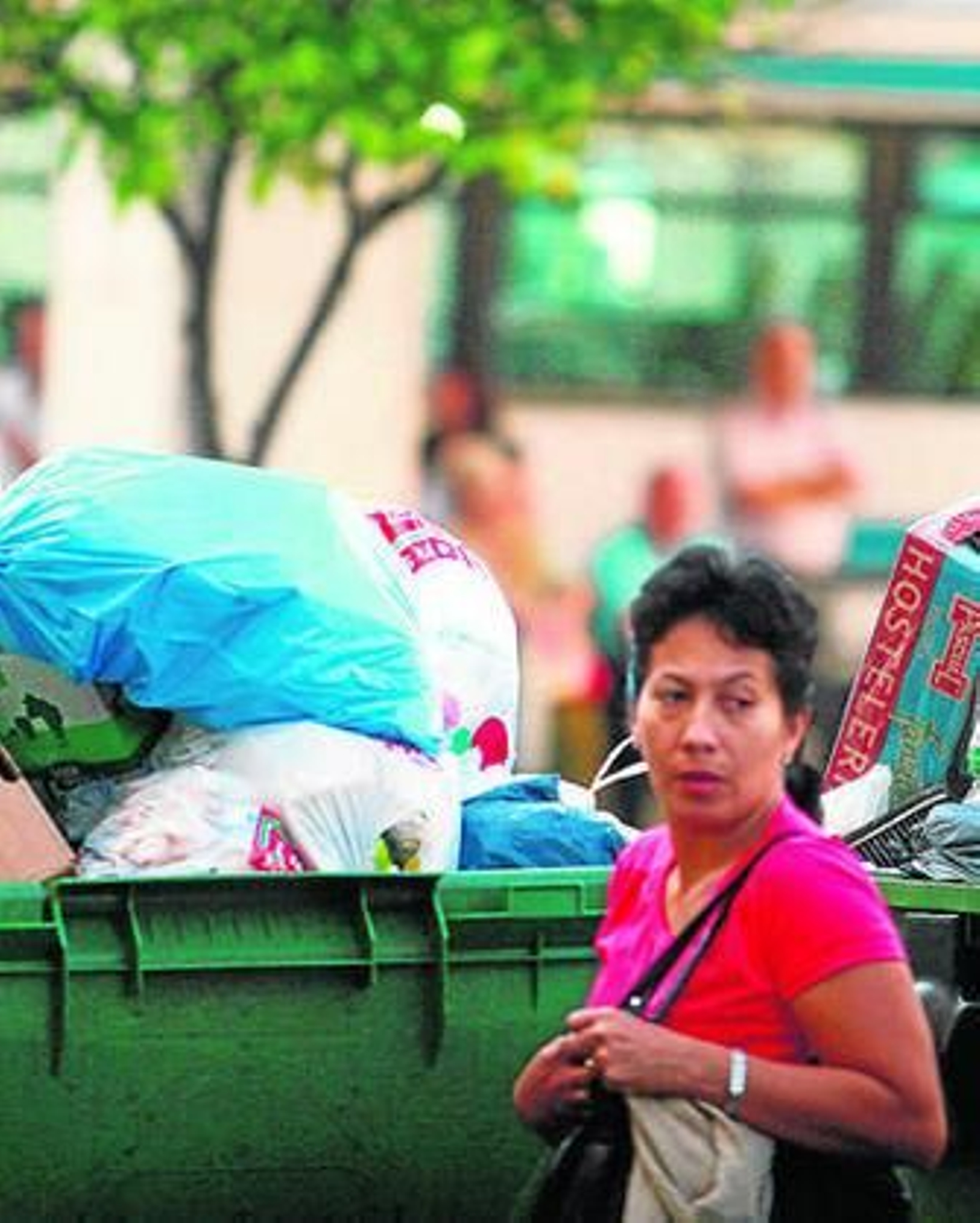 Basura en un contenedor.