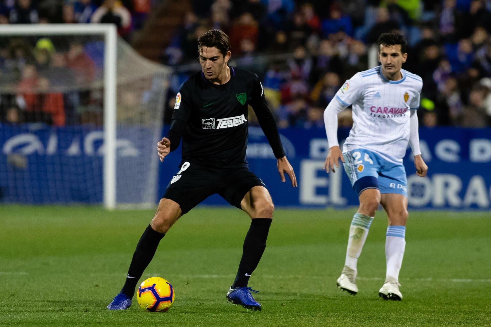 Blanco Leschuk, en el Zaragoza-Málaga de la primera vuelta.