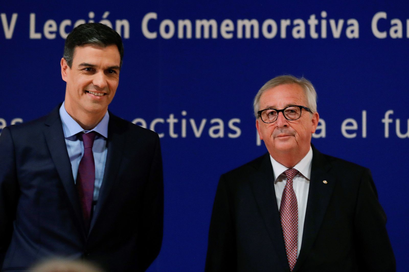 Pedro Sánchez y Jean-Claude Juncker, en Madrid días atrás