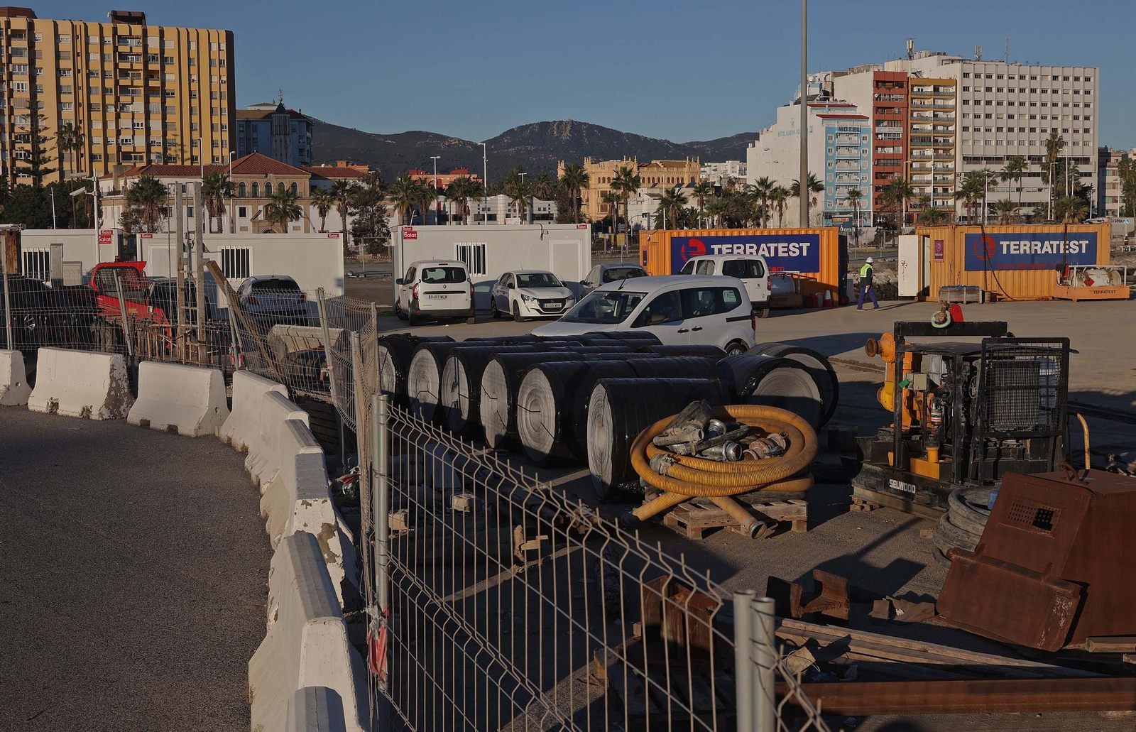 Fotos de las obras del nuevo muelle de Galera en el Puerto de Algeciras