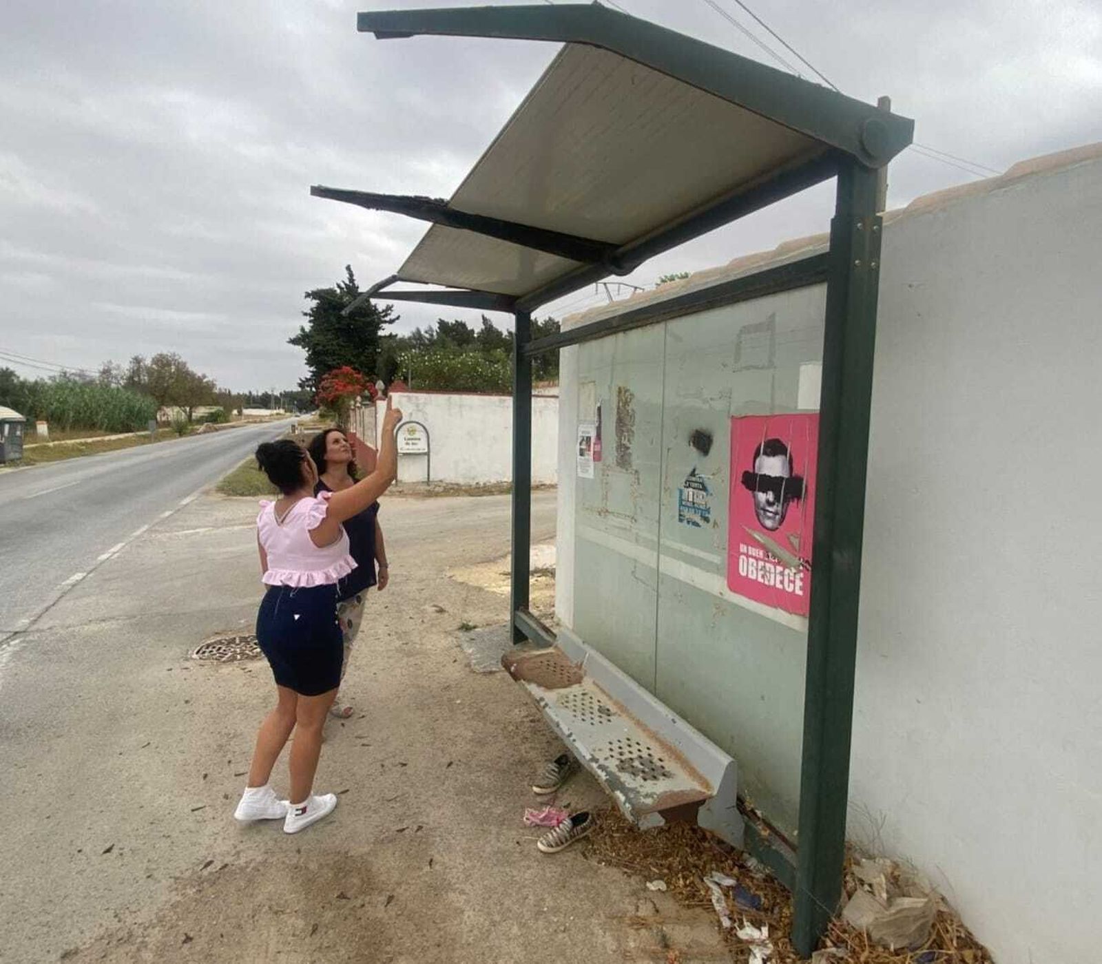 La líder del PP local, Ascensión Hita, durante su visita a El Marquesado.