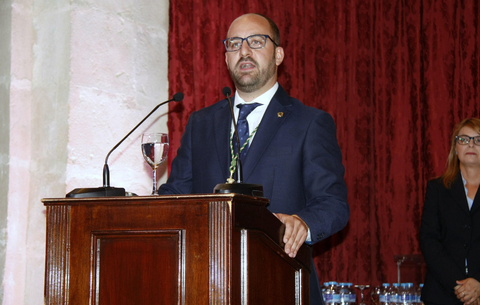Germán Beardo ayer, durante su discurso tras la investidura.