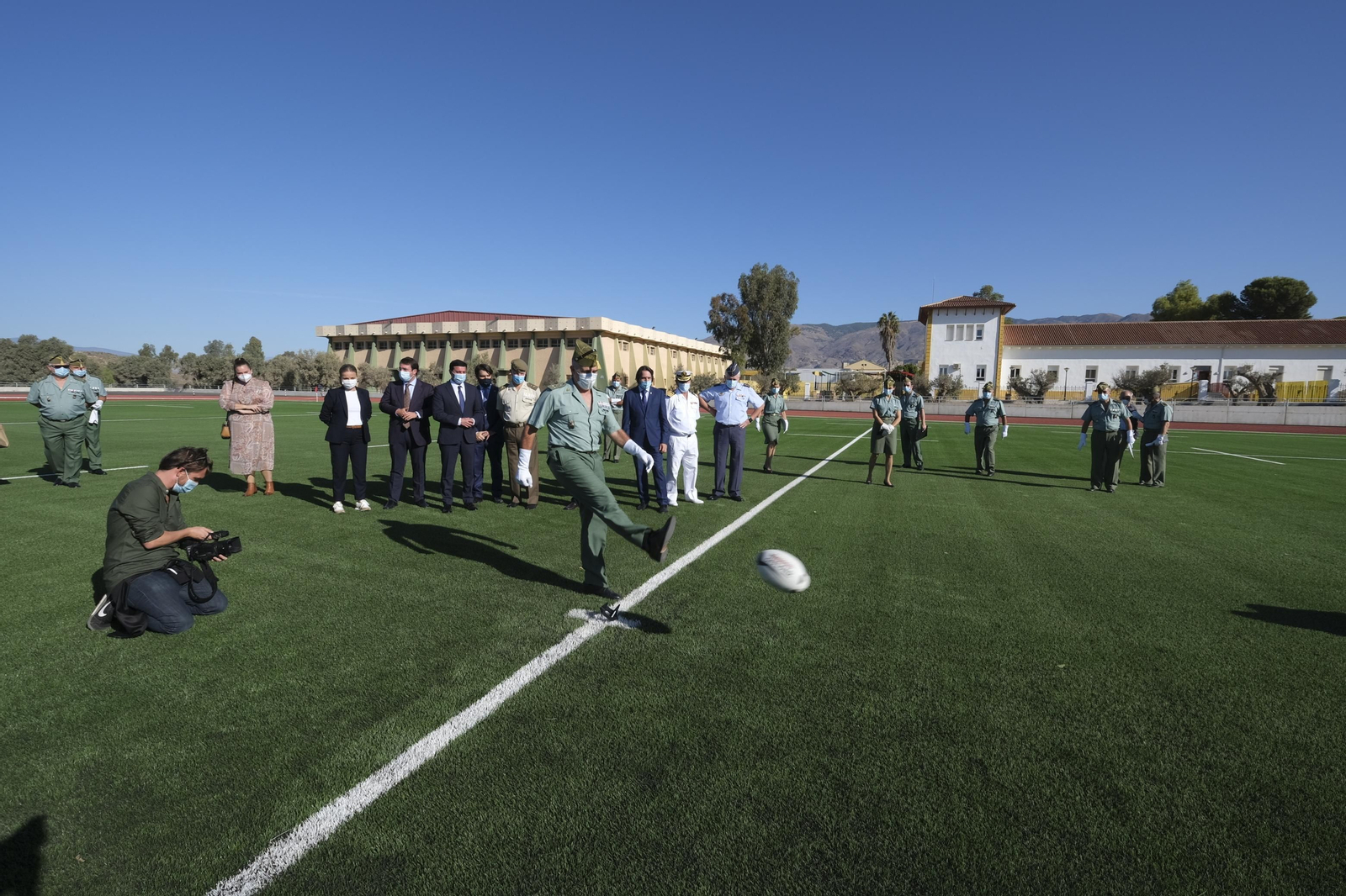 Fotogalería inauguración pista de atletismo y campo de rugby en la Base Militar Álvarez de Sotomayor