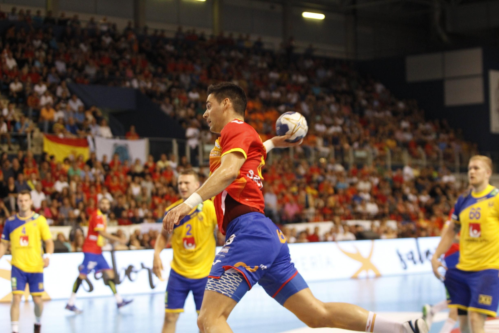 Fotogalería España-Suecia. Balonmano. Palacio Juegos Mediterráneos. Almería