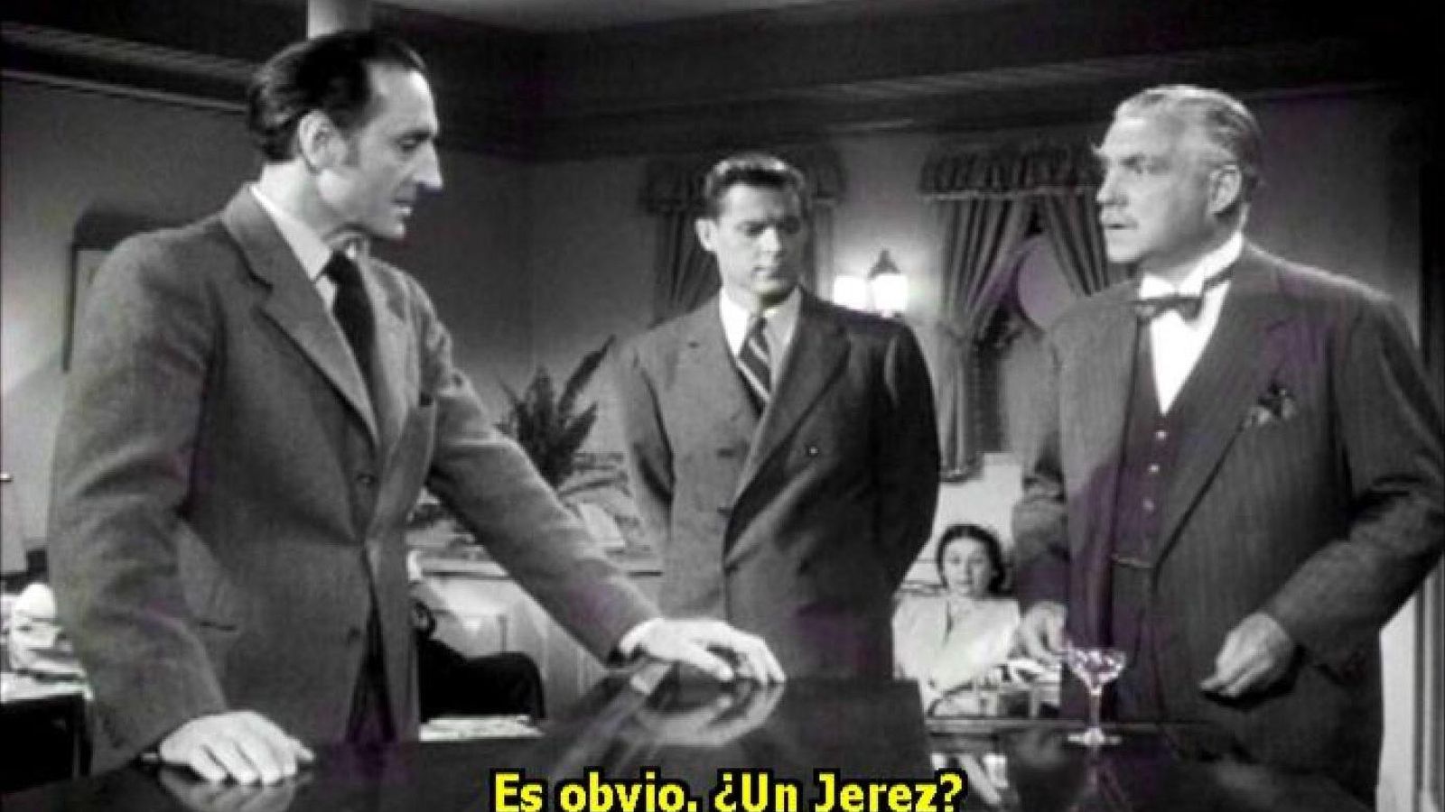 Jerez en 'La persecución en Argel' (1945), con Basil Rathbone y Nigel Bruce.
