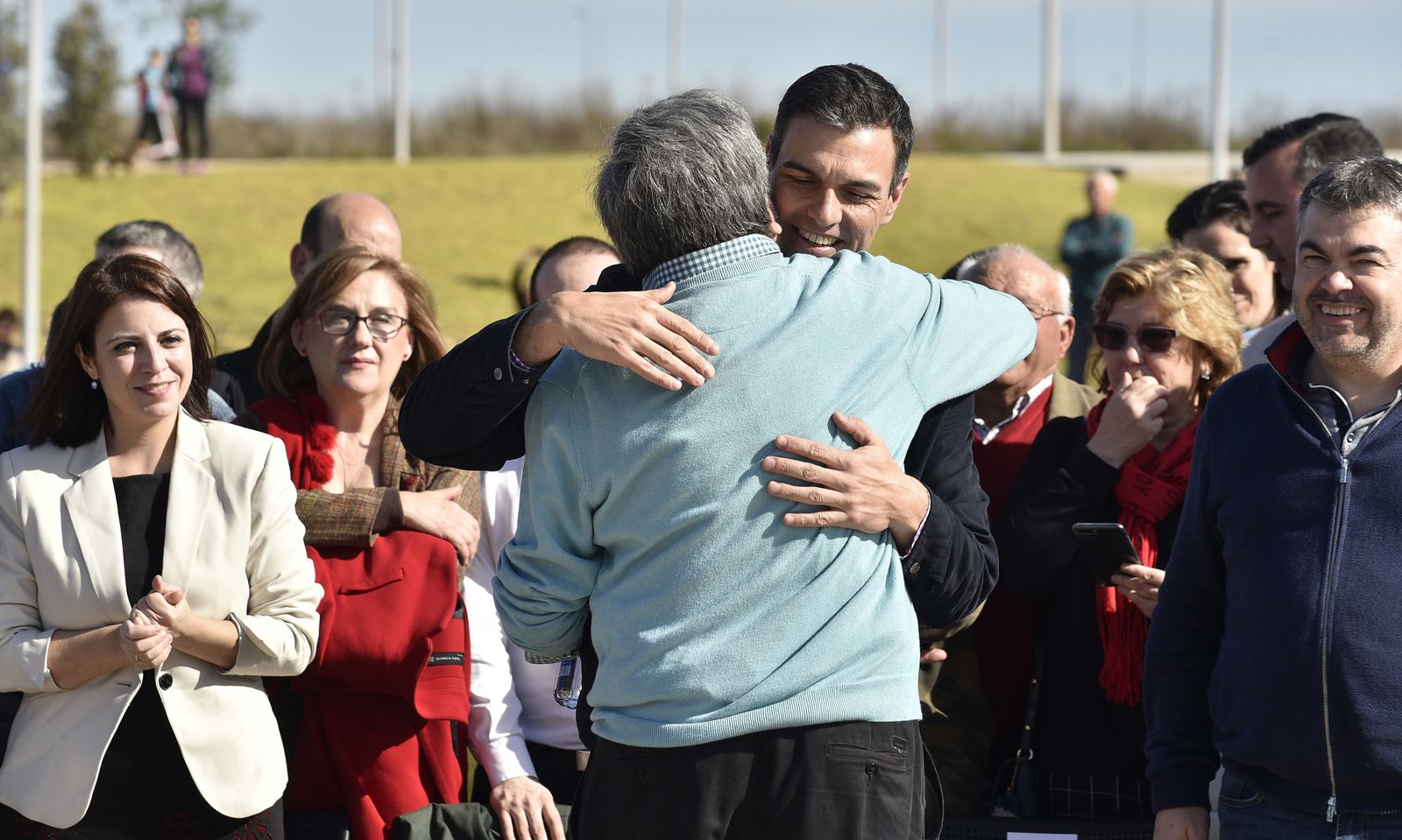 Las imágenes del acto de Pedro Sánchez en Dos Hermanas