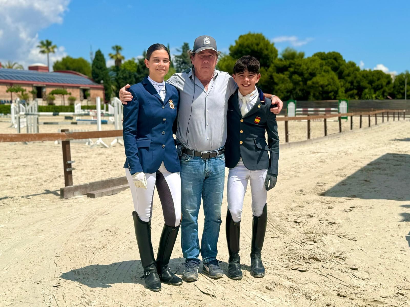 Andrea Lozano, Diego y Curro Ramírez, en Barcelona