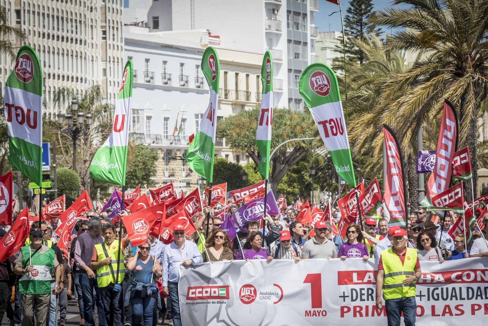Manifestación de UGT y CCOO