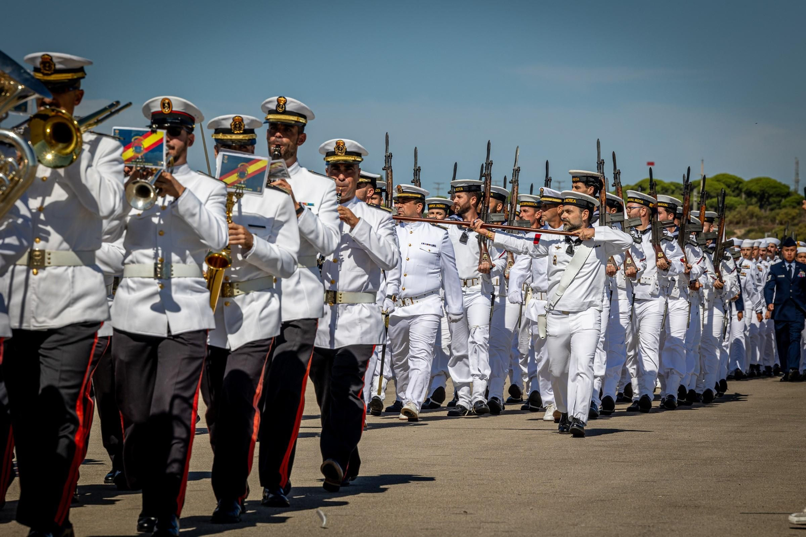 Soldados estadounidenses en la Base de Rota