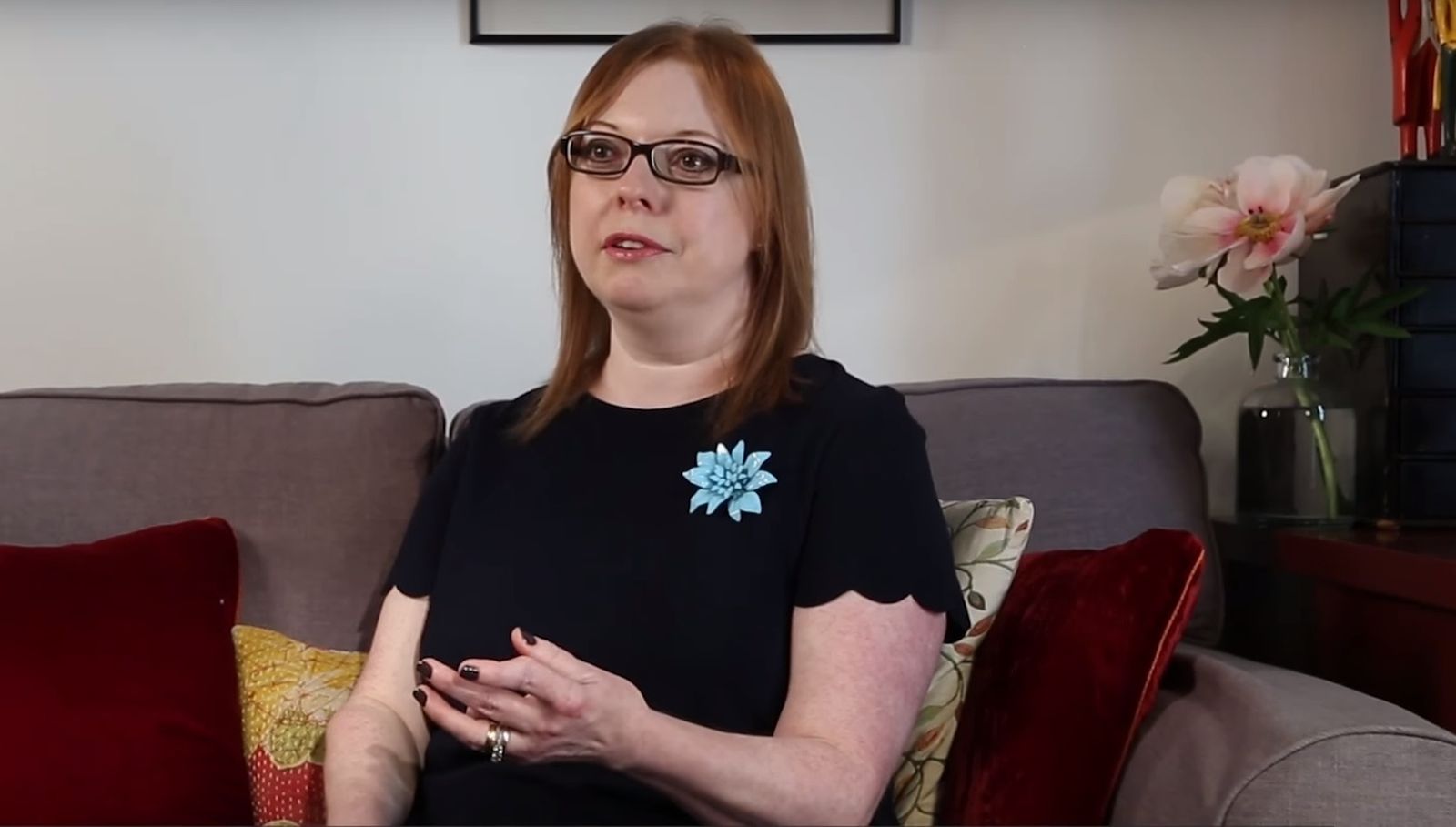 Kate Betteridger, paciente de artritis reumatoide, en la campaña de Eular.