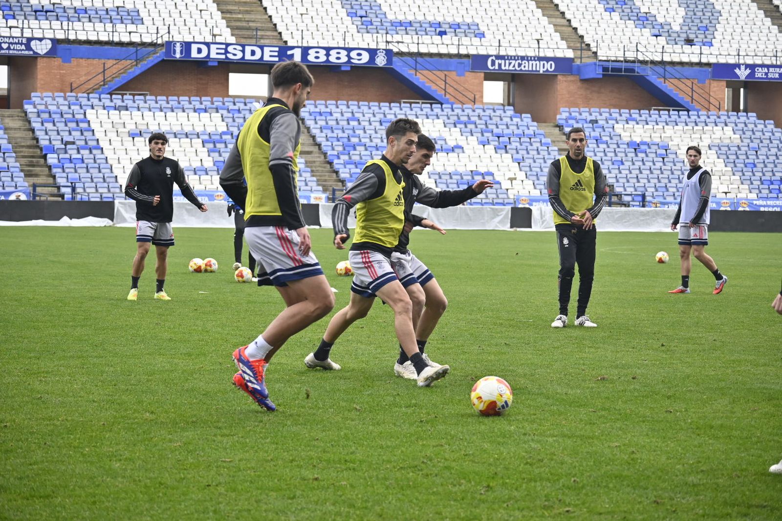 Las fotografías del entrenamiento del Recre en el Nuevo Colombino