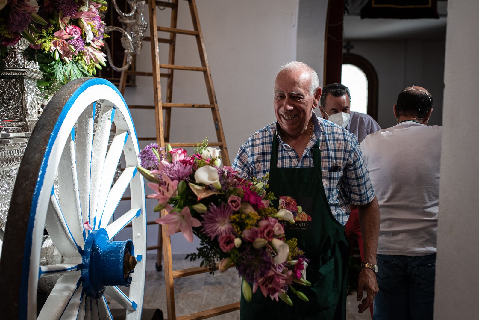 Imágenes de los preparativos de la Hdad de Emigrantes