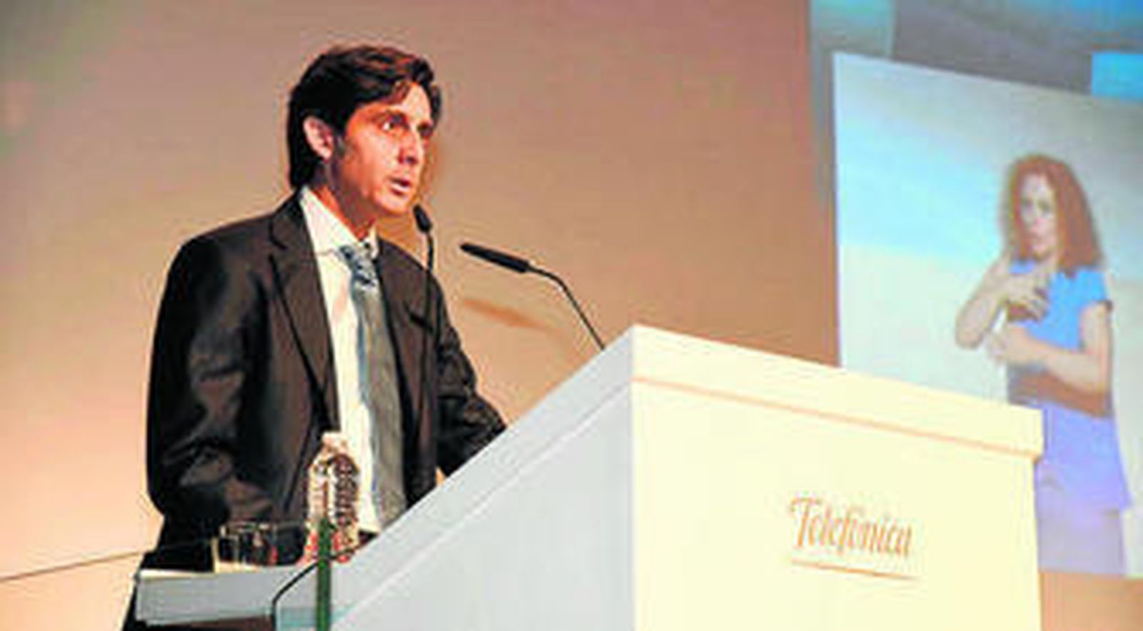 Álvarez-Pallete durante su intervención en la presentación de Movistar+ 5S.