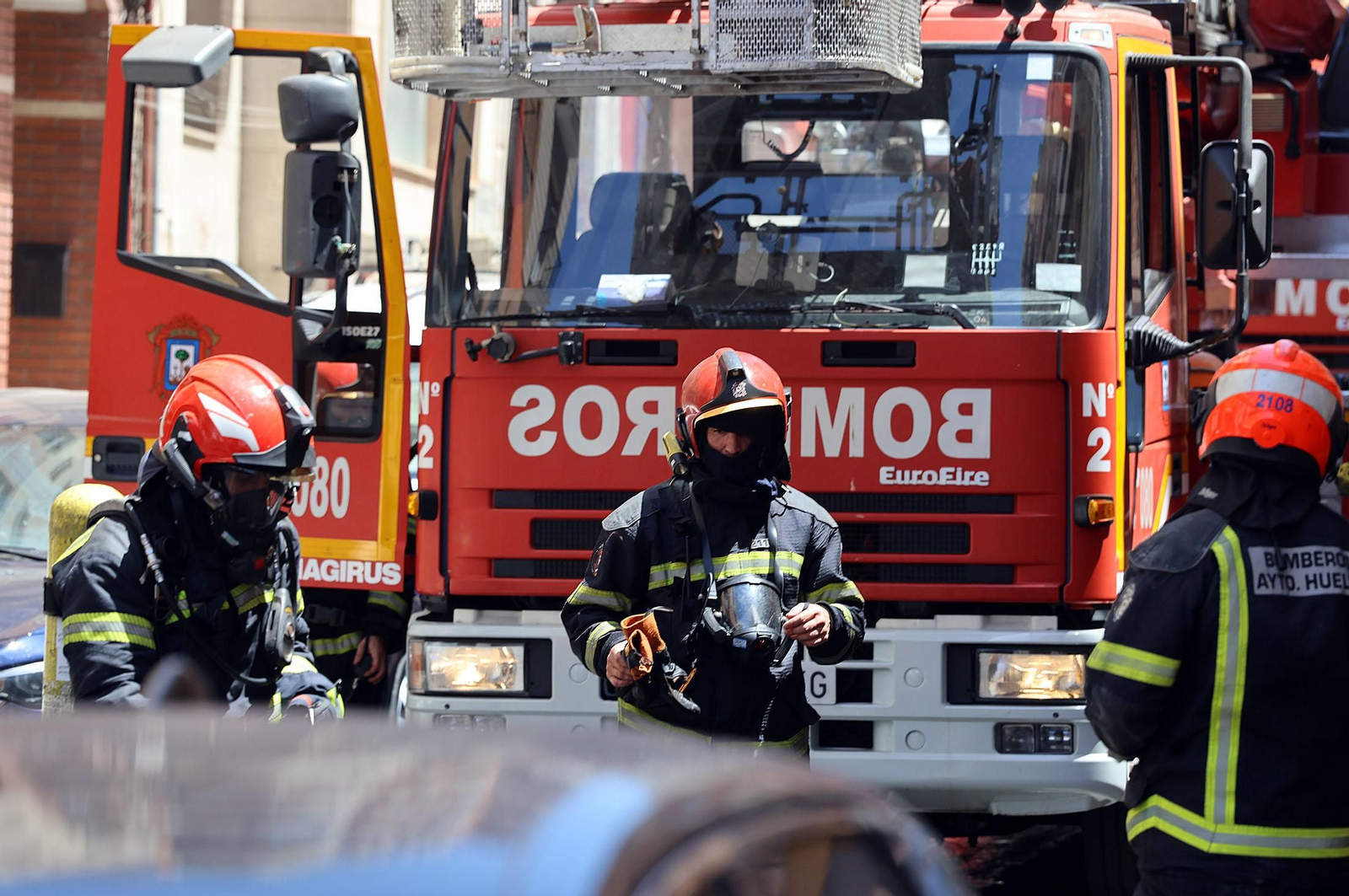 Imágenes del incendio ocurrido en la calle La Palma