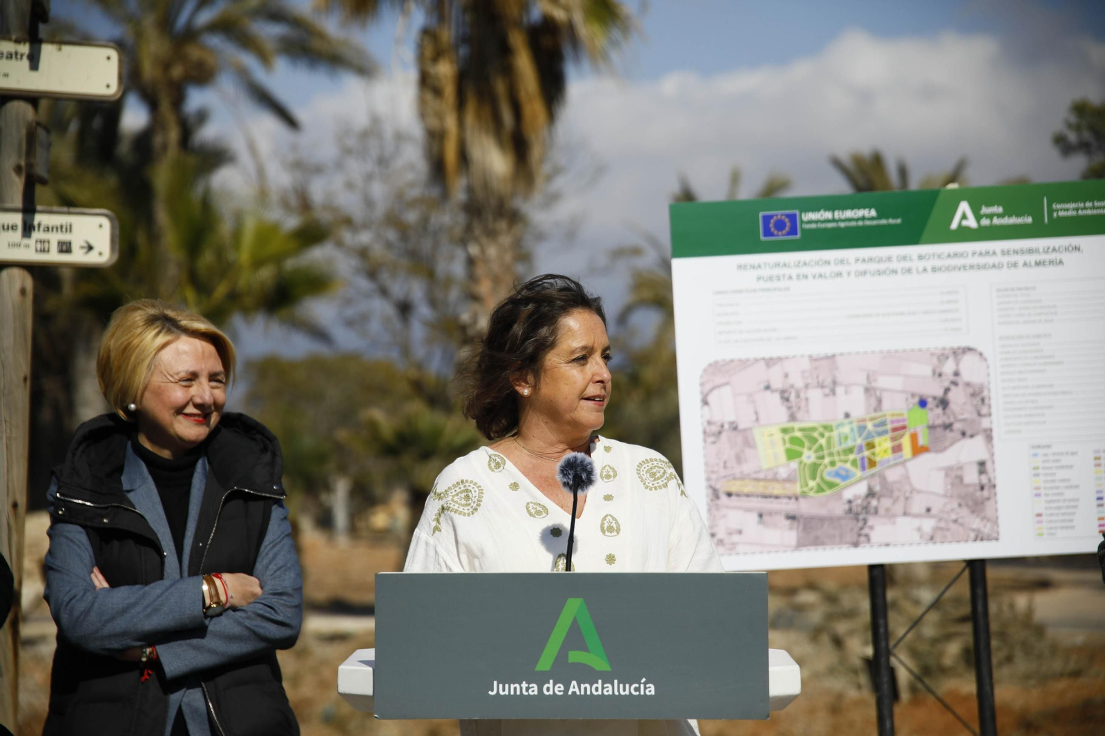 Imágenes de las obras en el parque del Boticario de Almería