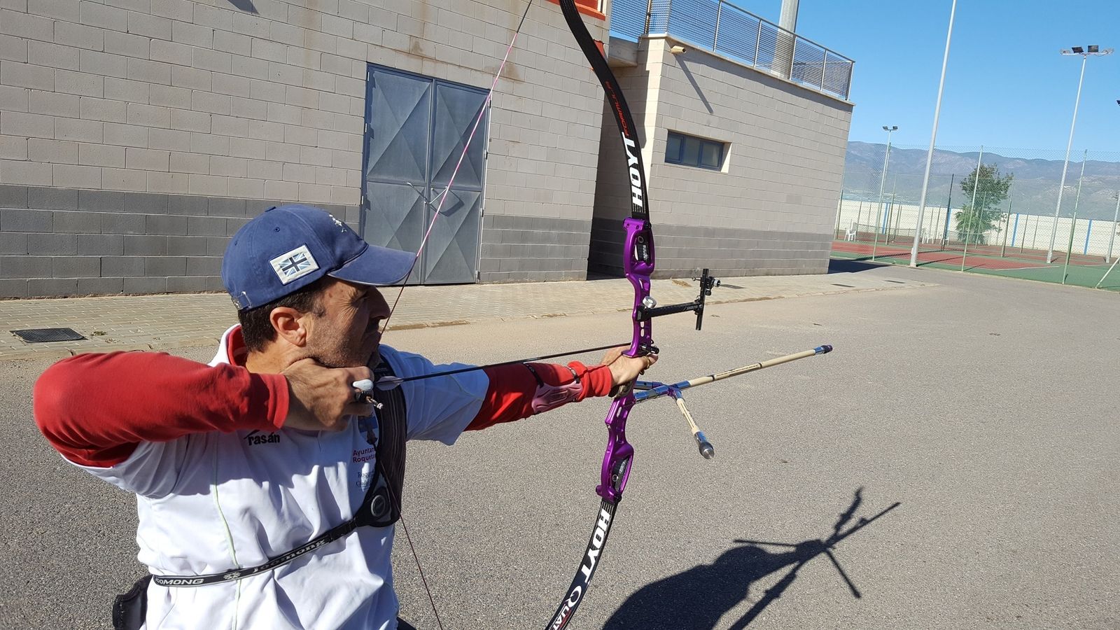 El deportista local, durante un entrenamiento en Roquetas.