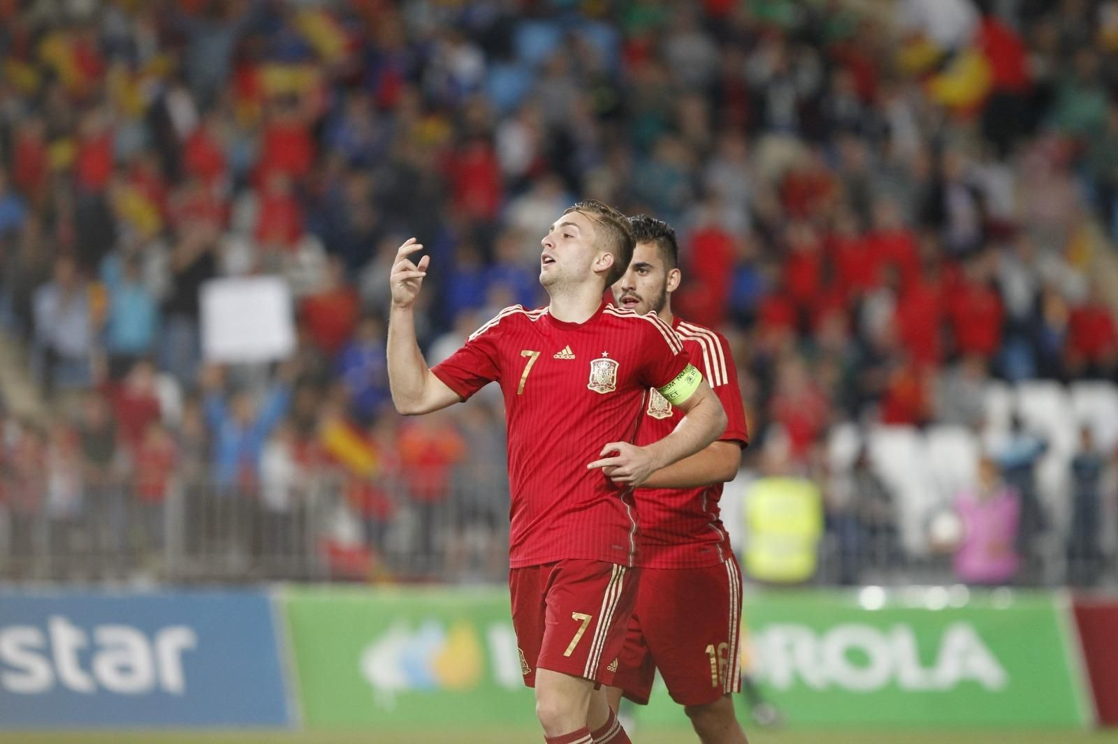 Gerard Deulofeu celebra un gol durante la última visita de la selección española sub-21 a Almería. Gerard Deulofeu celebra un gol durante la última visita de la selección española sub-21 a Almería.