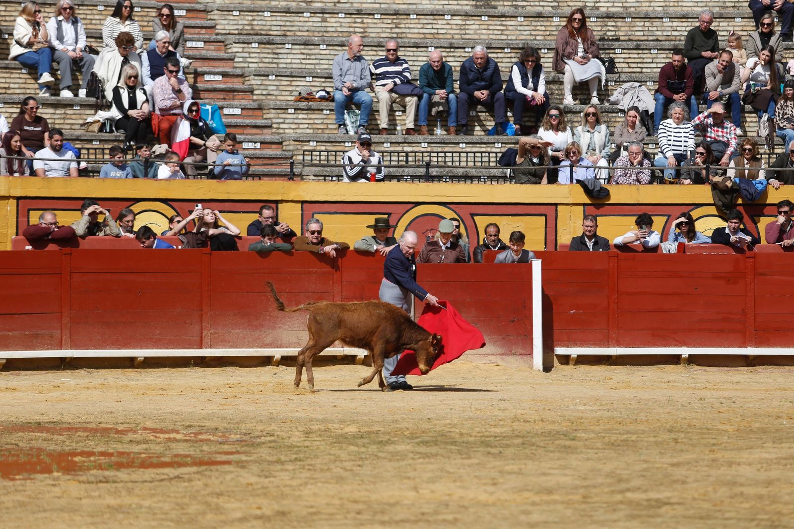 La clase magistral solidaria de Miguelete en la plaza de toros de Las Palomas de Algeciras, en imágenes