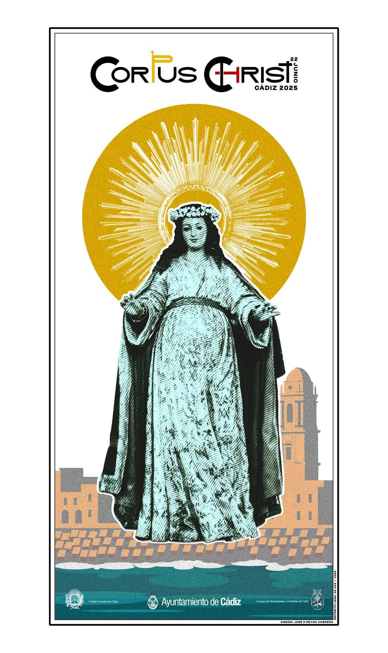 El cartel del Corpus Christi de Cádiz 2025, obra de José María Reyna.