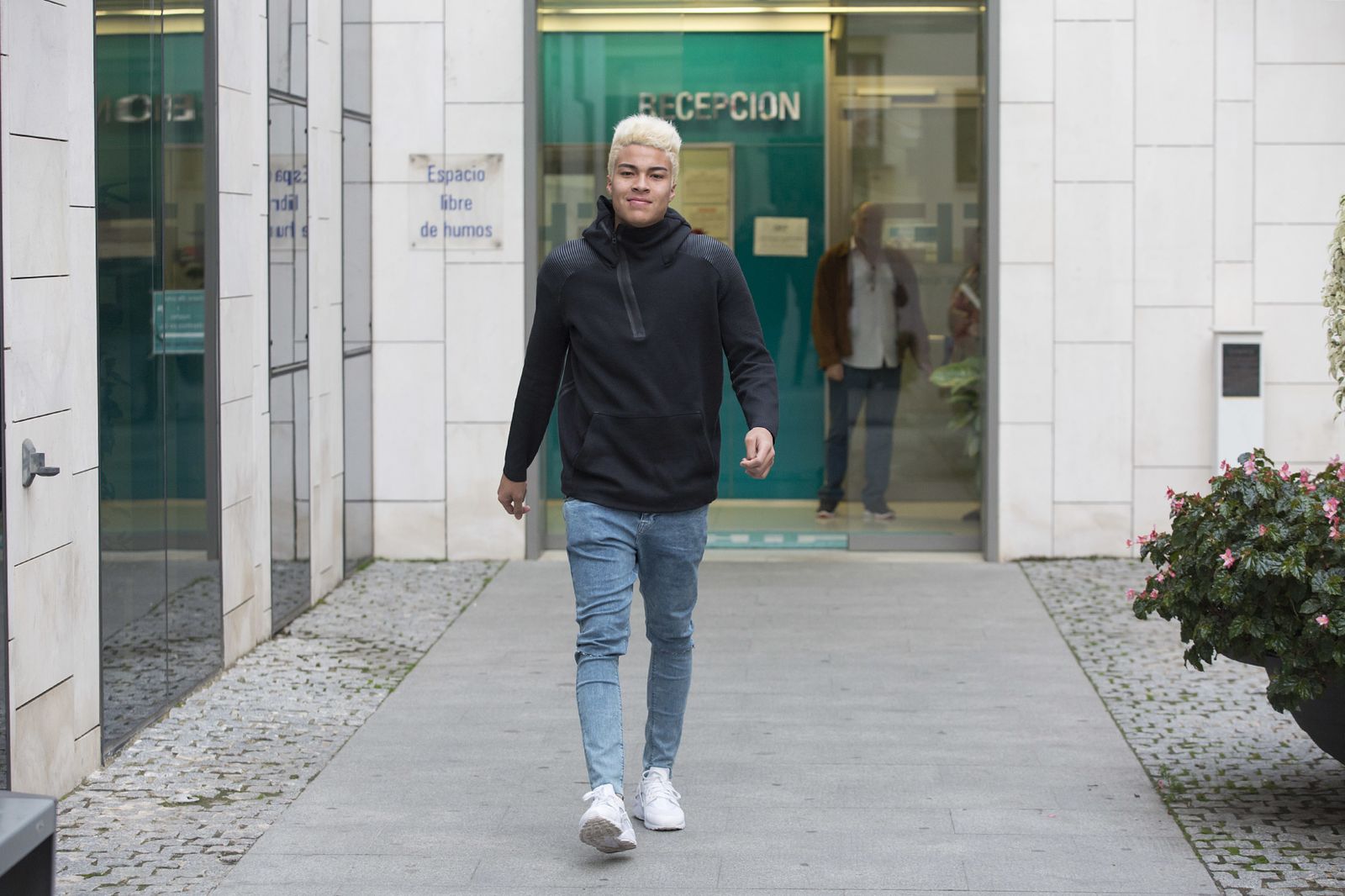 Adalberto Peñaranda antes de someterse a las pruebas físicas.