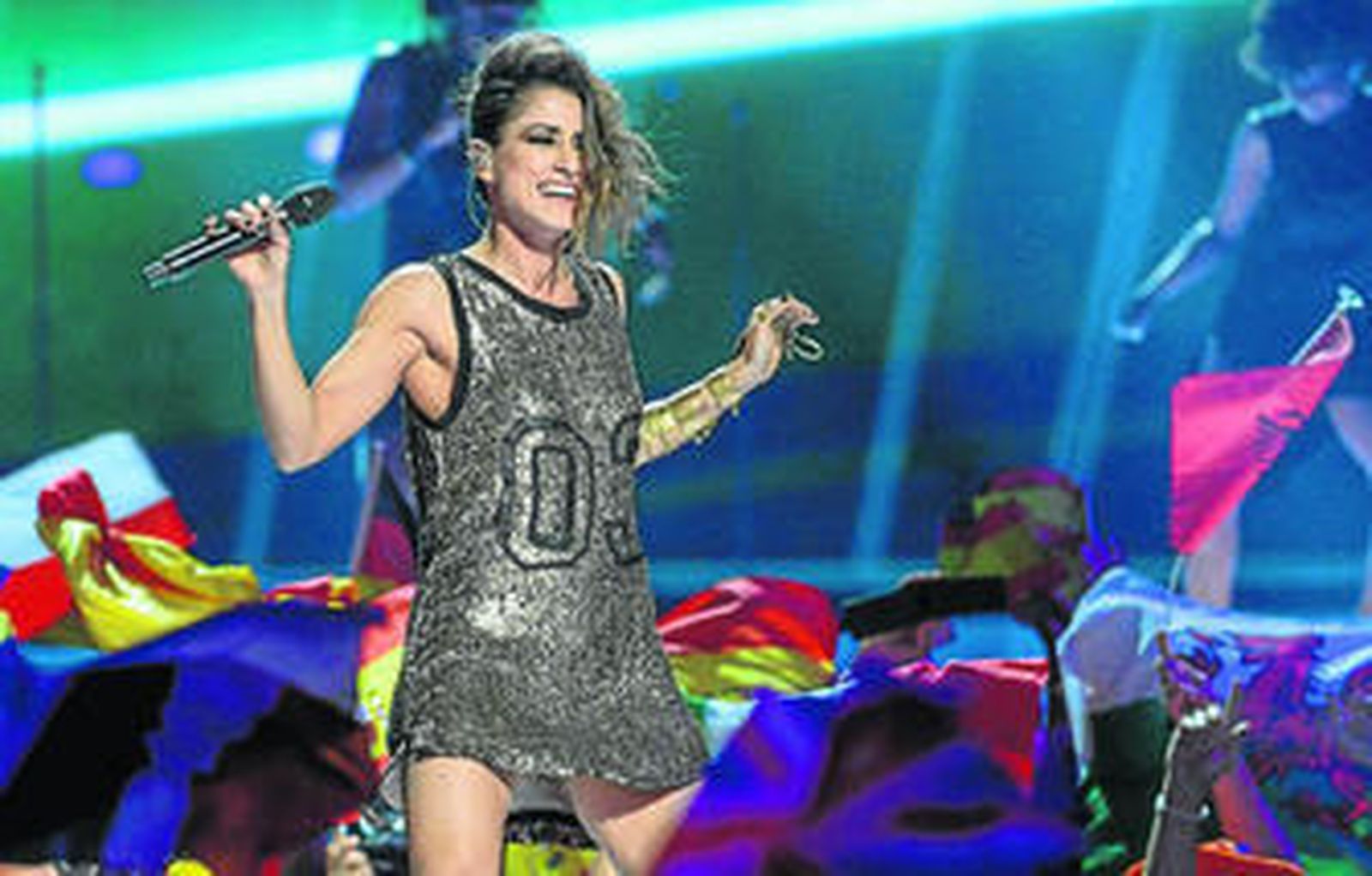 1. Barei, la representante española en la final de anoche de Estocolmo. 2. La australiana Dami Im, vencedora según el jurado. 3. El ruso Sergey Lazarev, que partía favorito. 4. La ganadora: la ucraniana Jamala, con una espectacular puesta en escena.