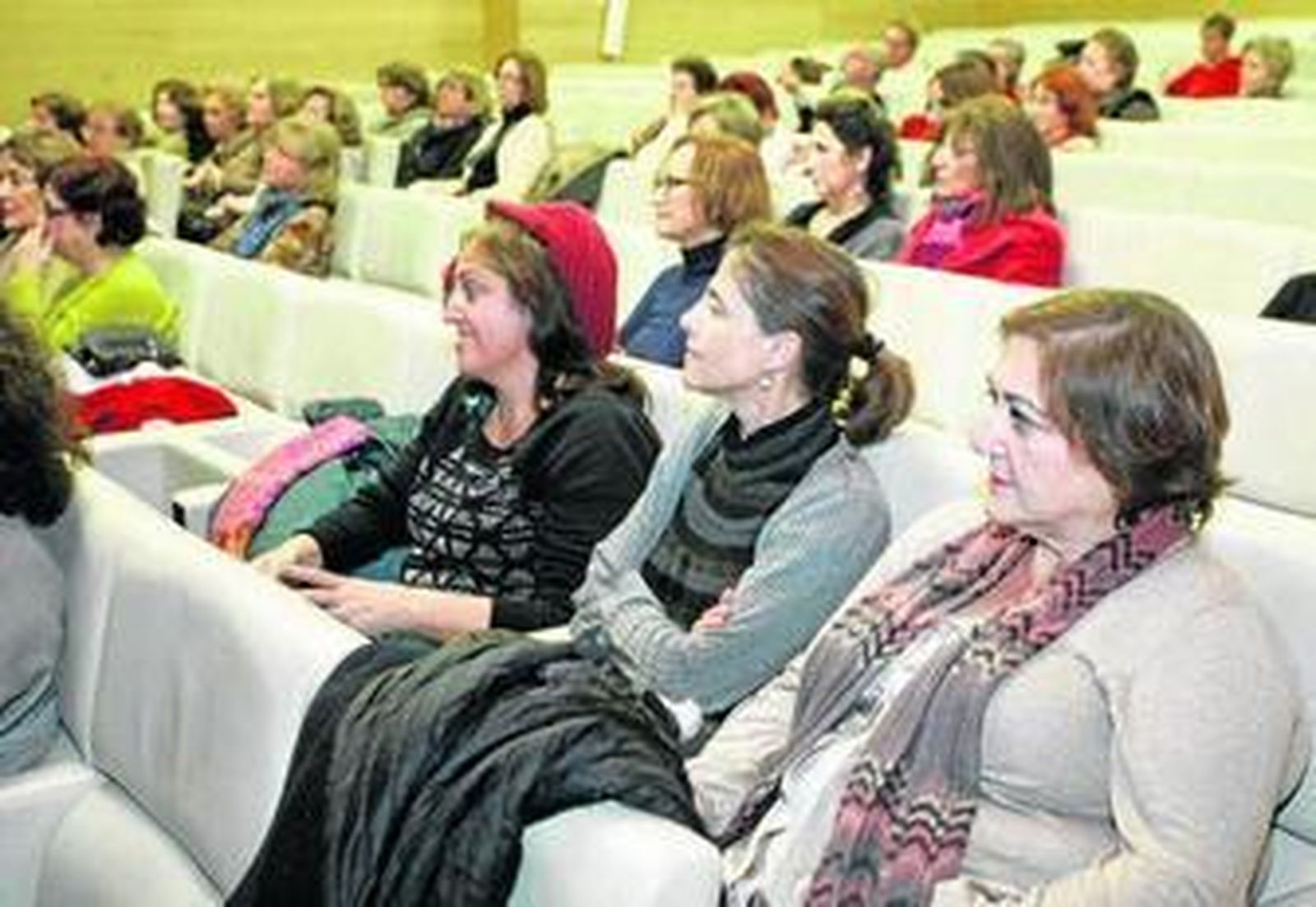 Público asistente a la charla en el Centro de Cultura de Cajamar.