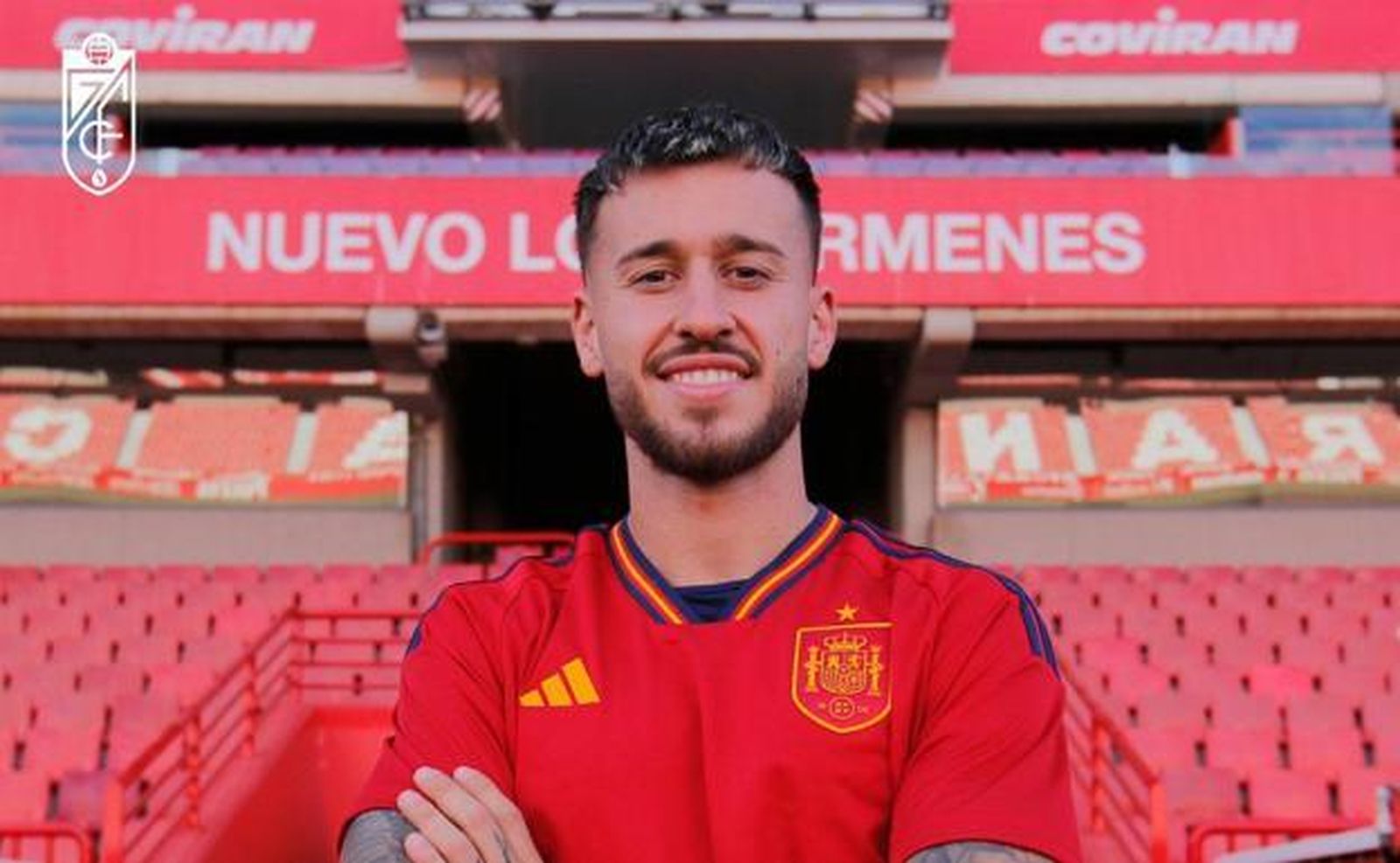 Ricard Sánchez, con la elástica de la Selección española.
