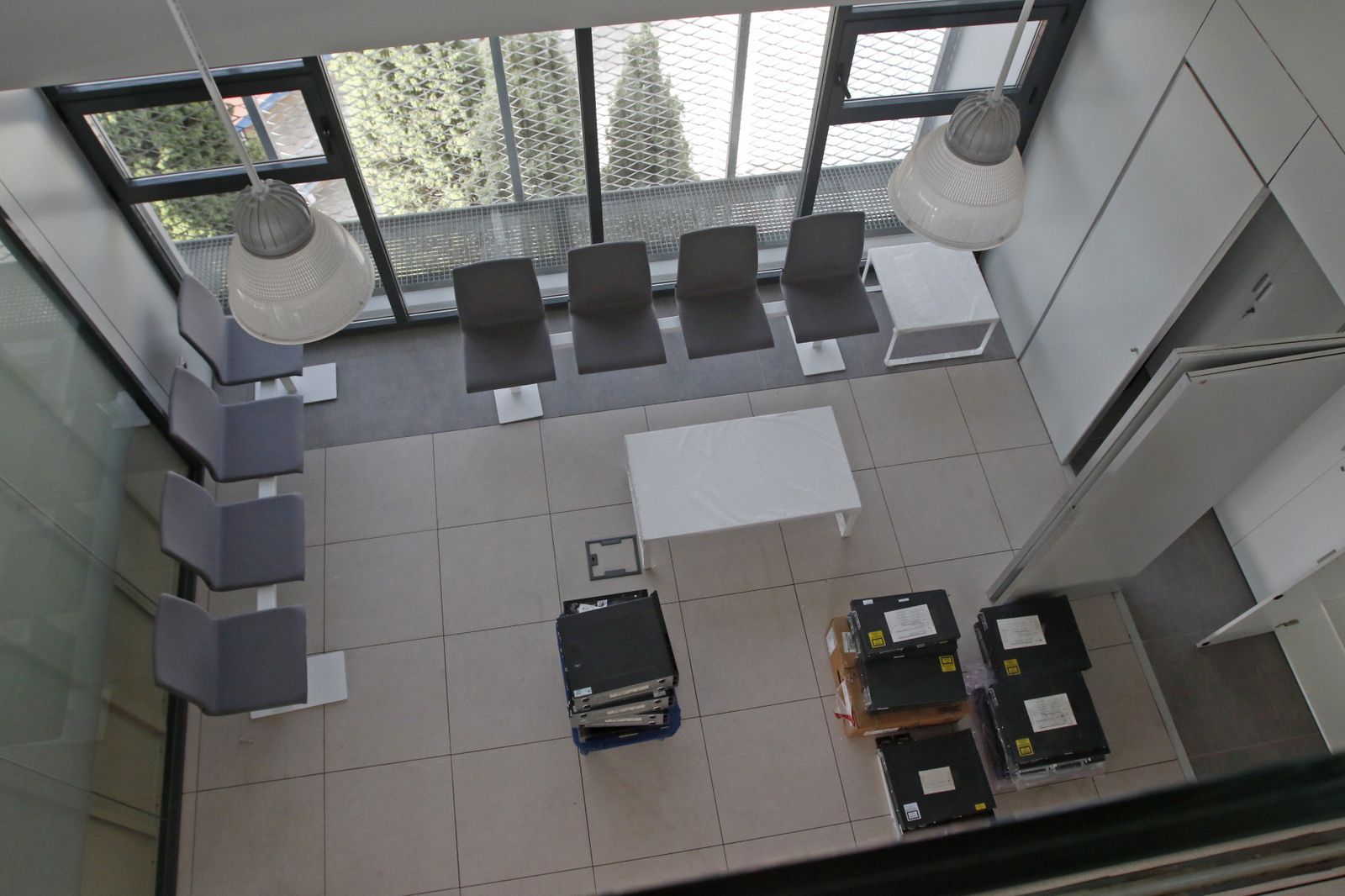 Una de las salas del edificio de la Normal de Magisterio.