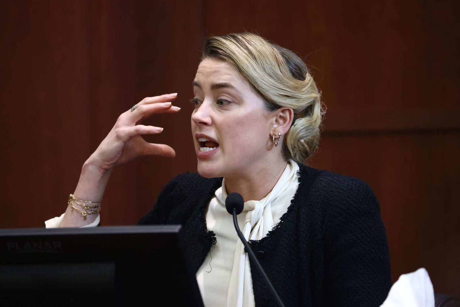Amber Heard durante el juicio