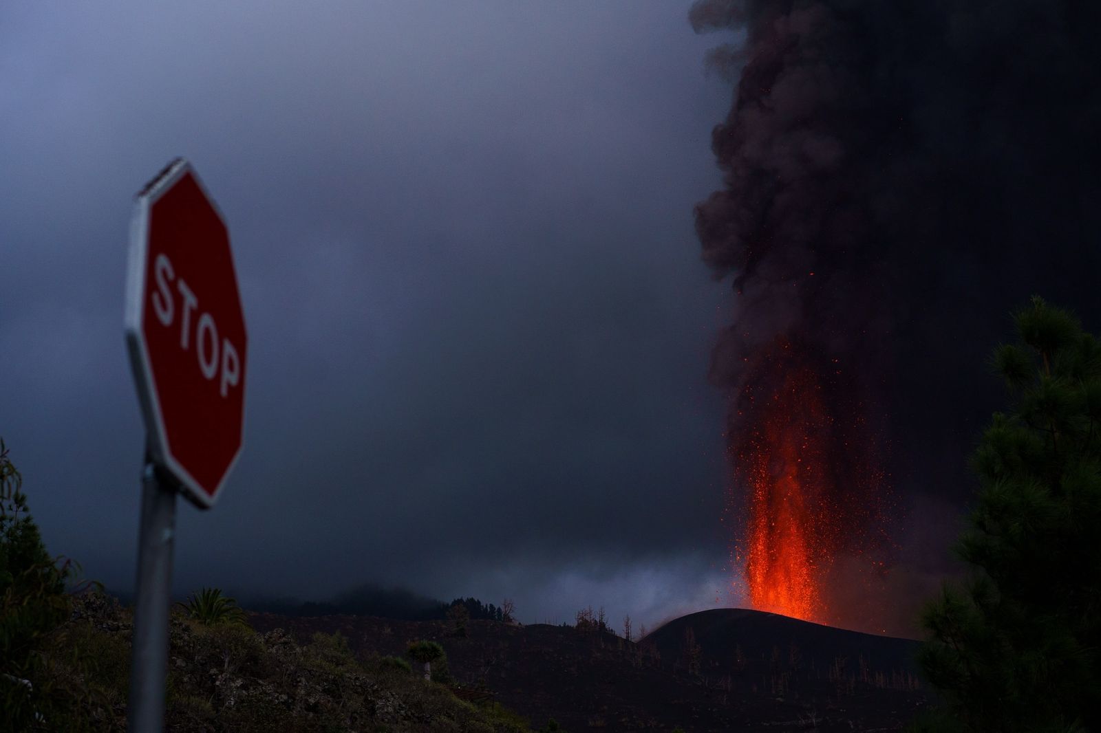 La Palma mira resignada un día más los estragos del volcán