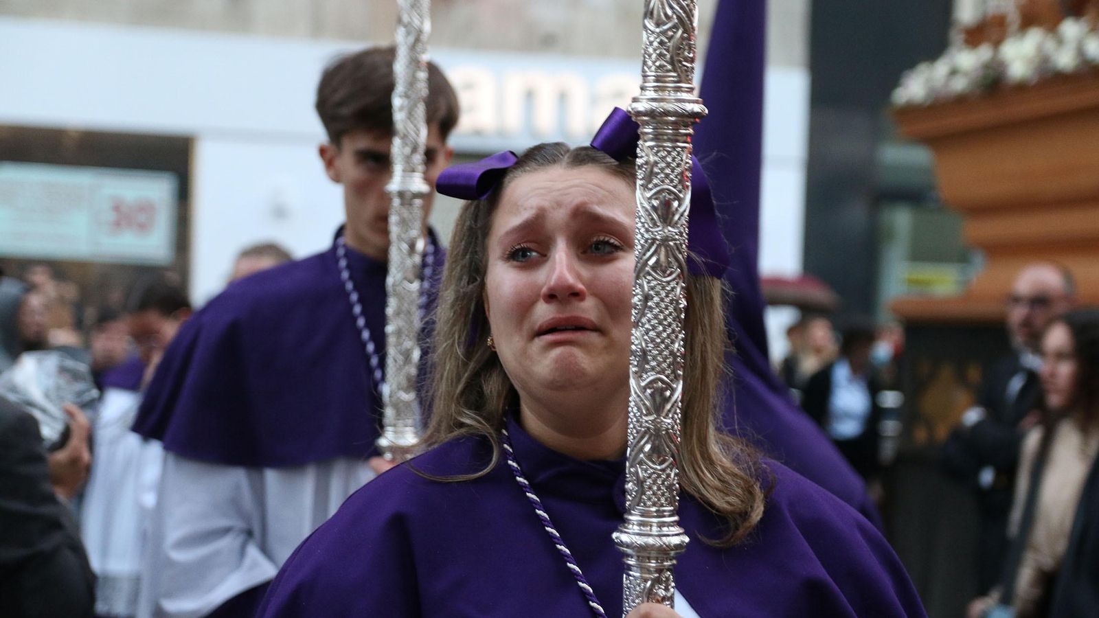 La procesión de las Angustias de Almería, en imágenes