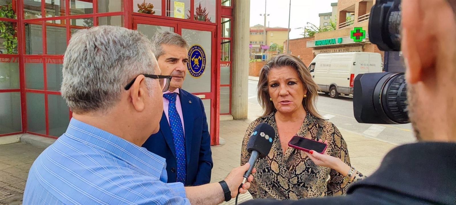 Carmen Lidia Reyes atiende a los medios en imagen de archivo