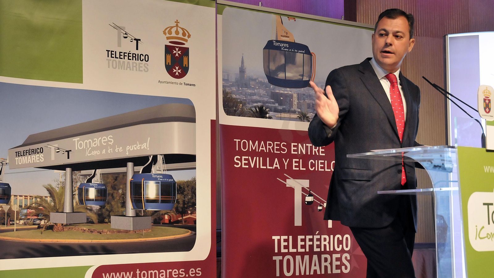 La presentación del proyecto del teleférico en 2010.