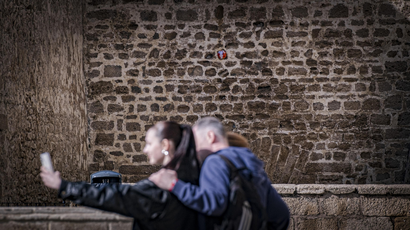Estado del lienzo de muralla de las Puertas de Tierra de Cádiz.