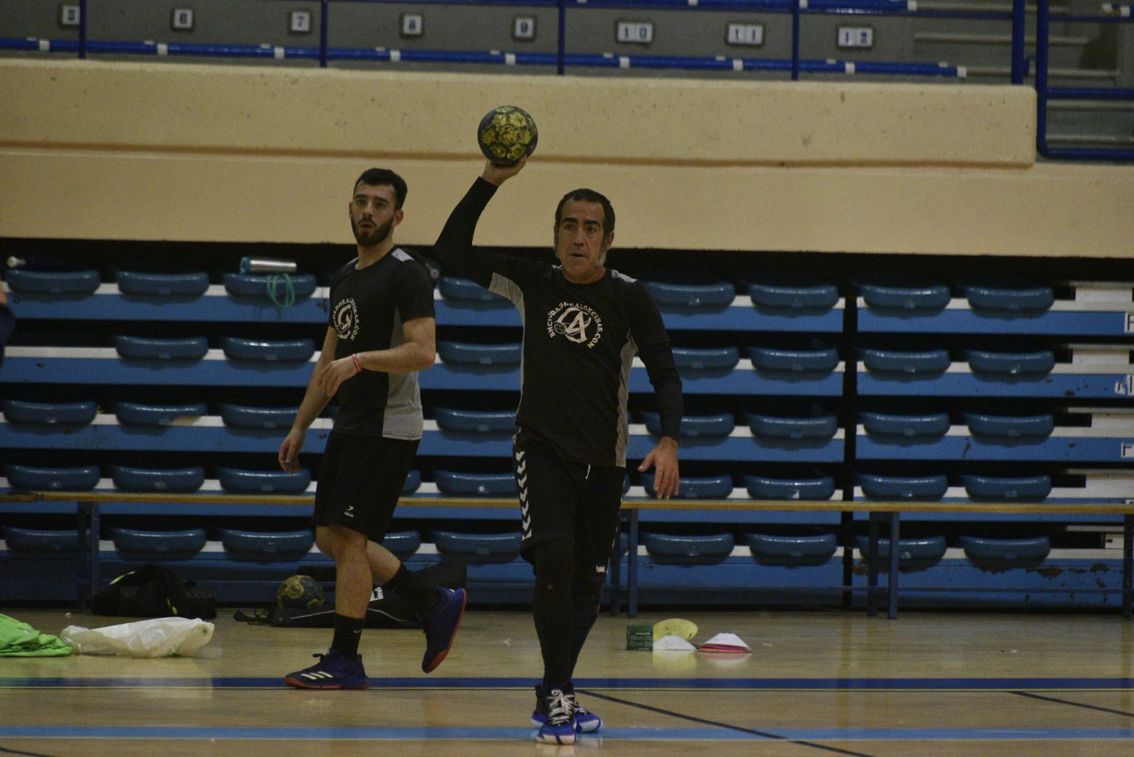 El veterano Juanma Cruz, durante un entrenamiento