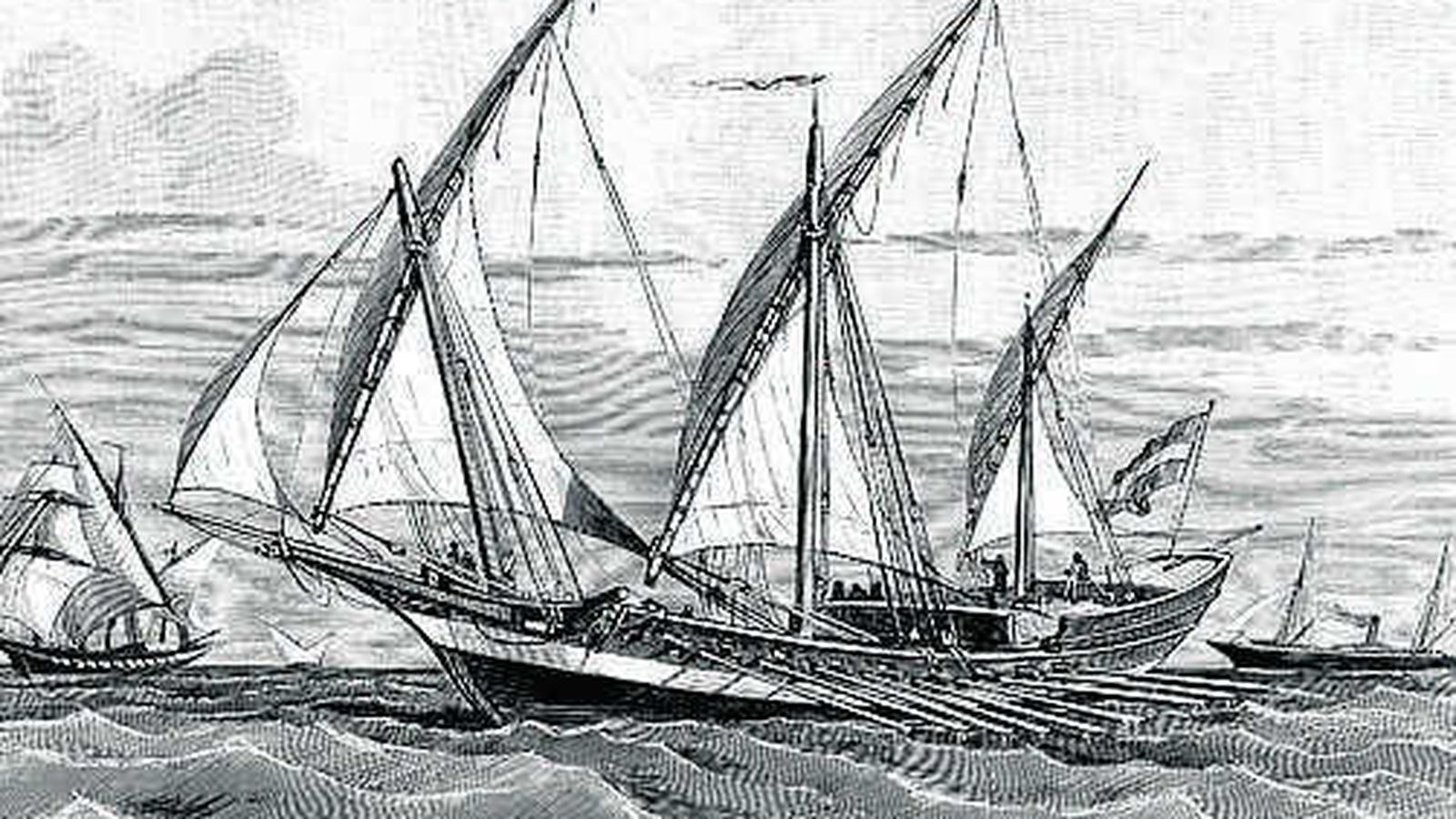 Jabeque de  mediados del siglo  XVIII.