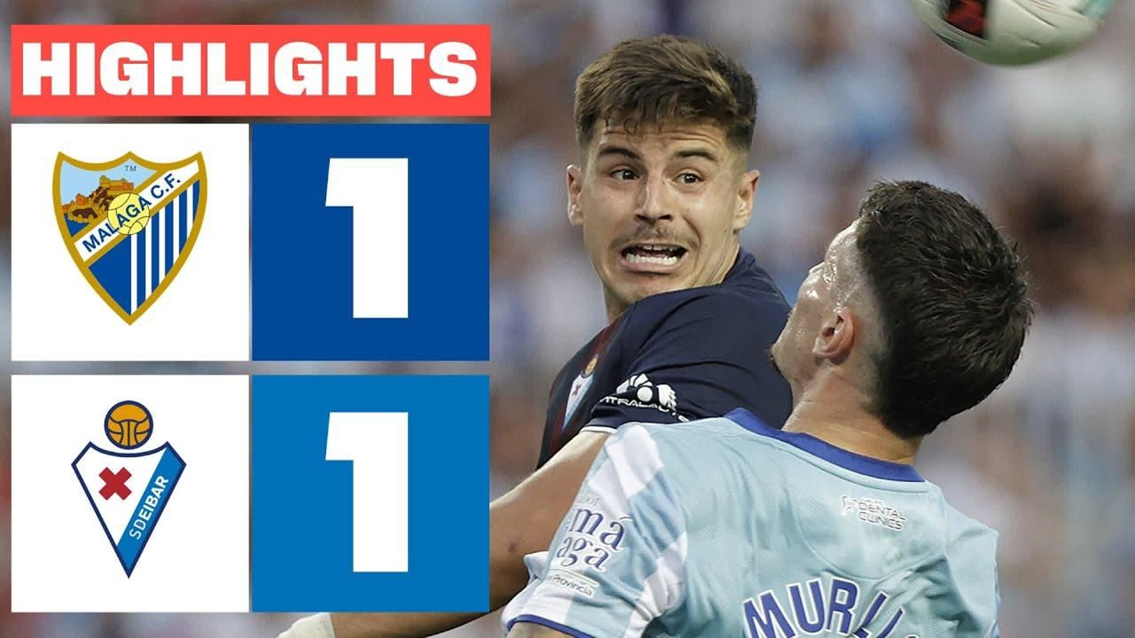 MÁLAGA CF 1 - 1 SD EIBAR | RESUMEN LALIGA HYPERMOTION