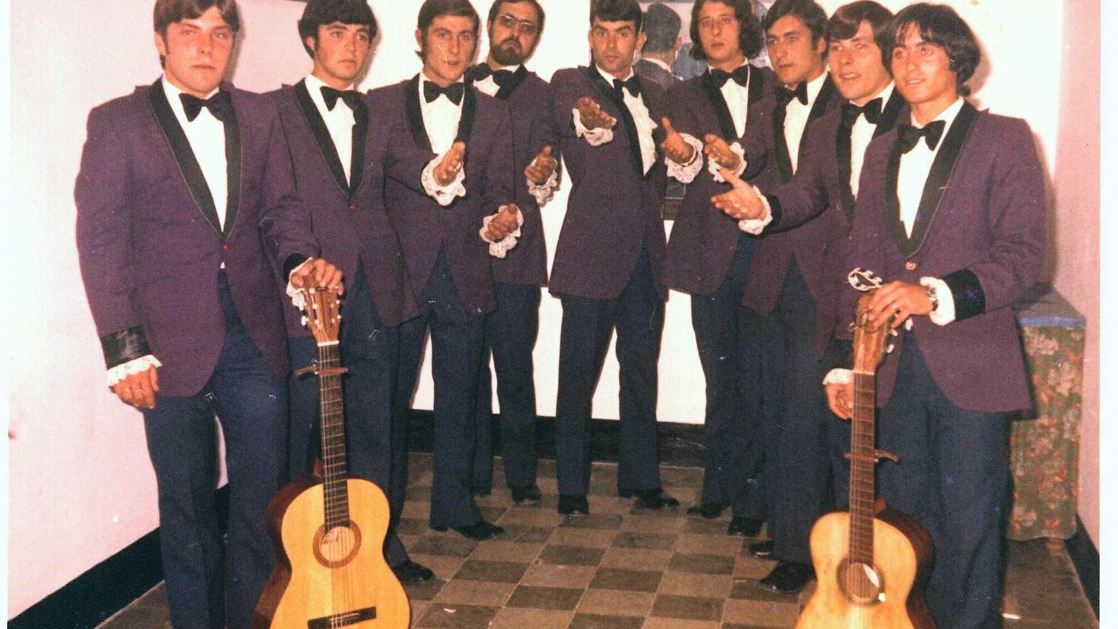 La comparsa 'Los nuevos del sur', accésit en 1971.