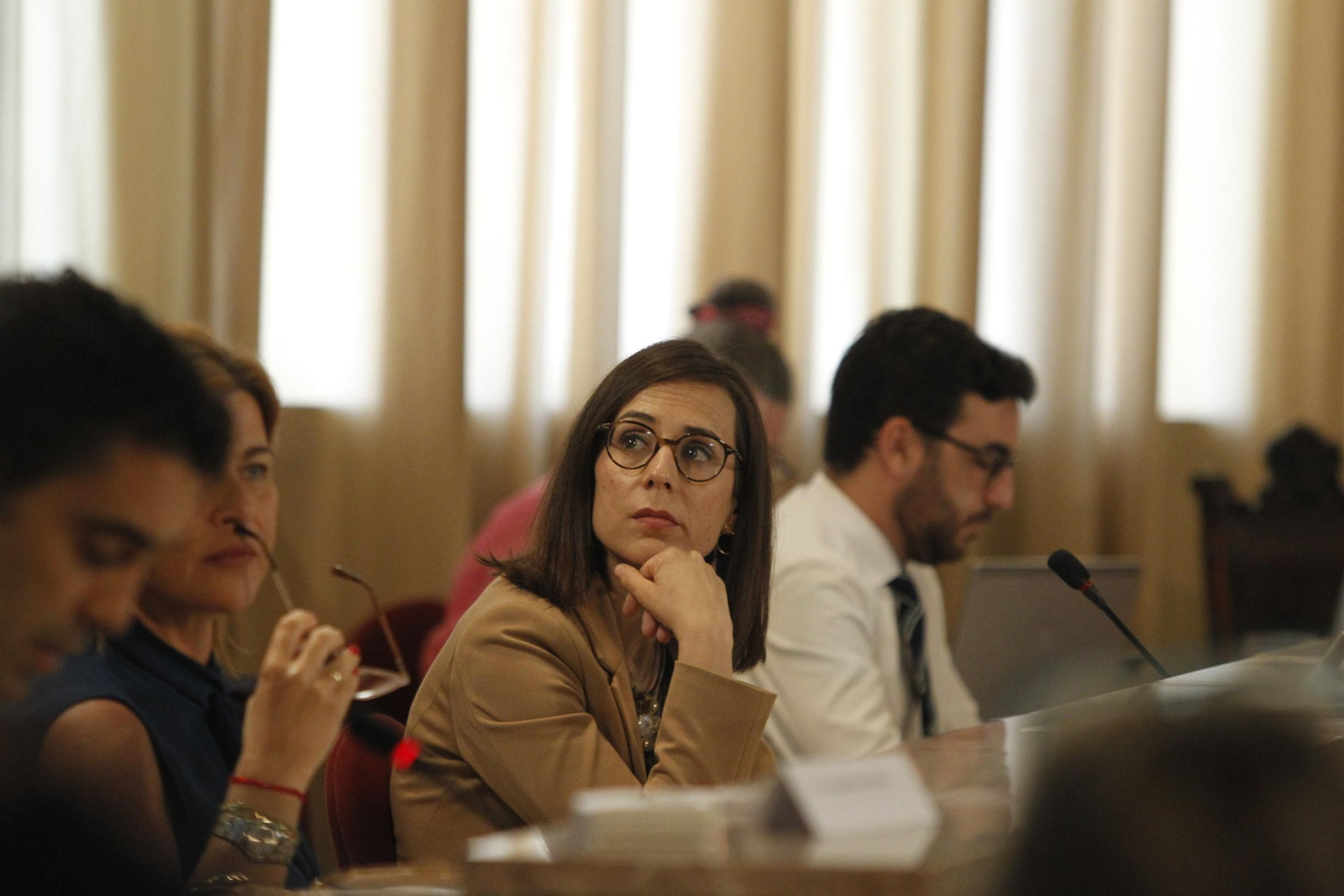 Margarita Cobos, concejal de Sostenibilidad, durante la celebración del Pleno
