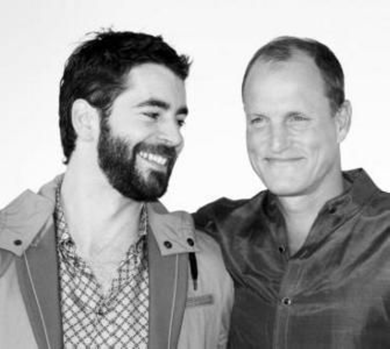 Eduardo Noriega y Woody Harrelson, ayer, en Sitges.