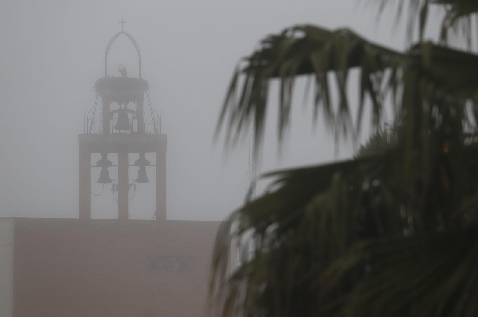 Imágenes de la niebla durante la mañana en Huelva