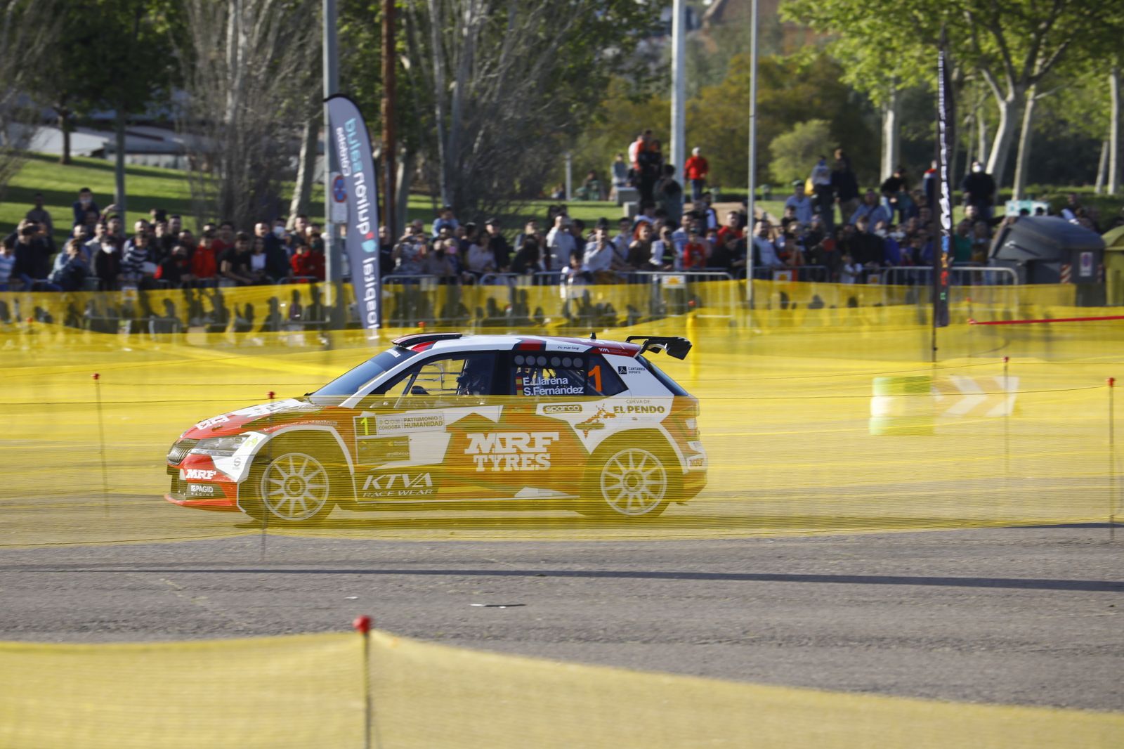 La primera pasada al tramo urbano de Córdoba en el Rallye Sierra Morena, en imágenes