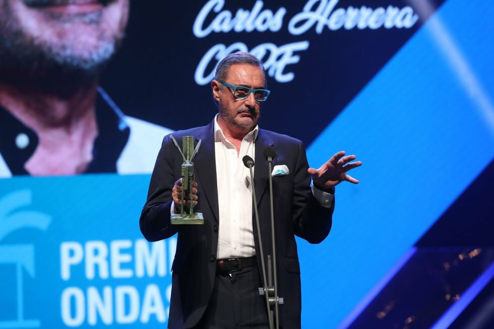 Carlos Herrera en su discurso de agradecimiento y de concordia en la noche de los Ondas 2019