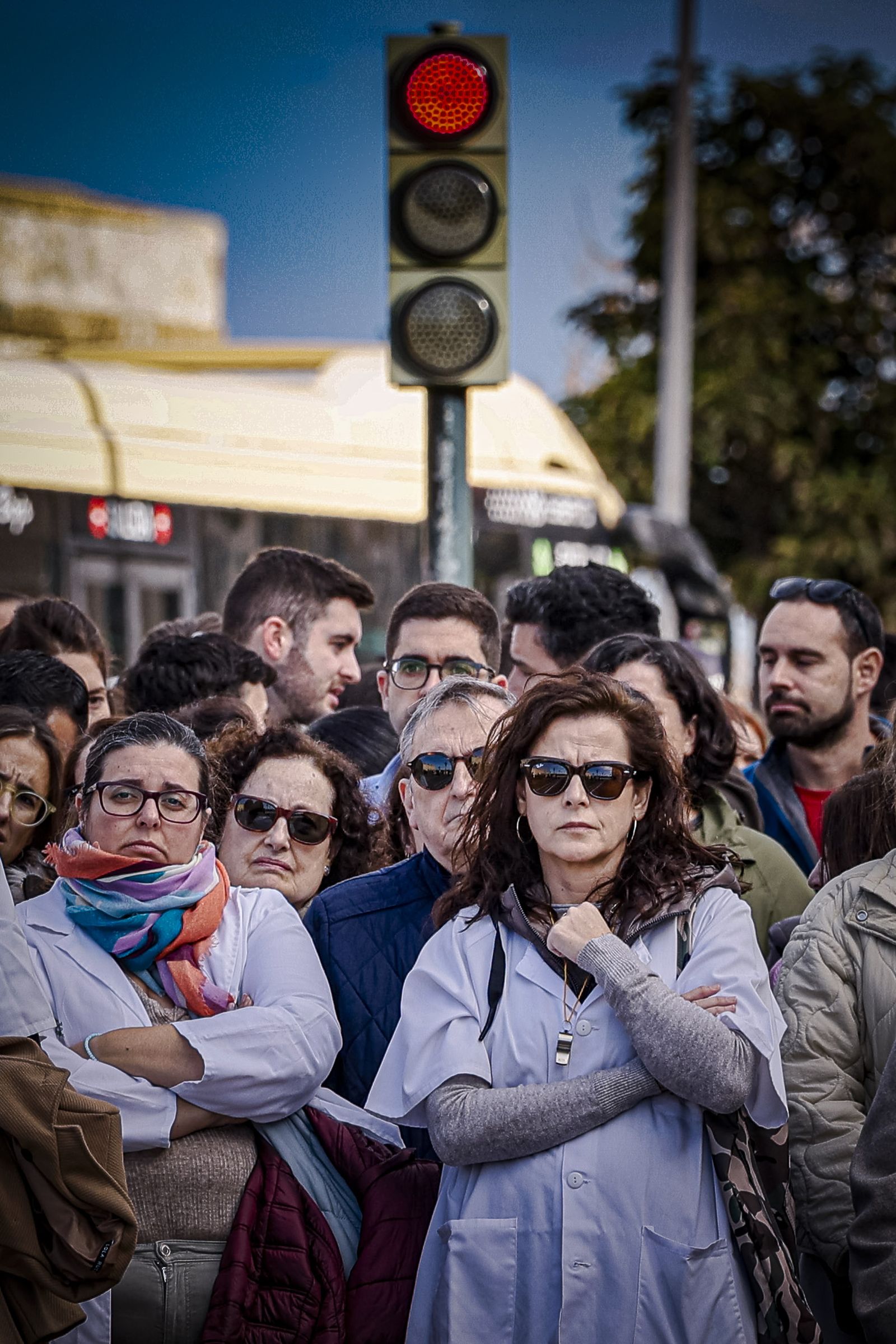 Las imágenes de la manifestación de médicos durante su tercer día de huelga en Cádiz